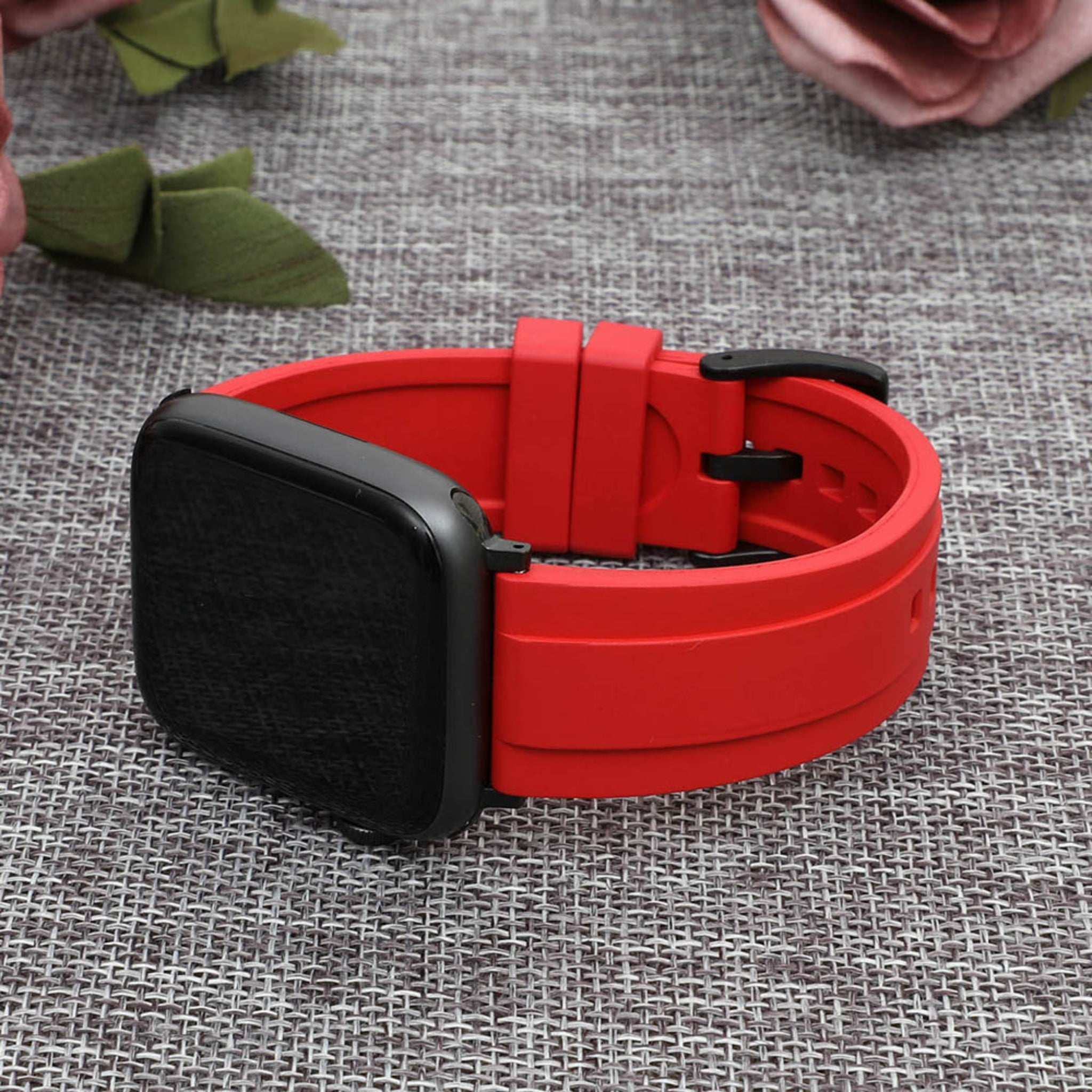 Bracelet en Caoutchouc pour Apple Watch – Rouge