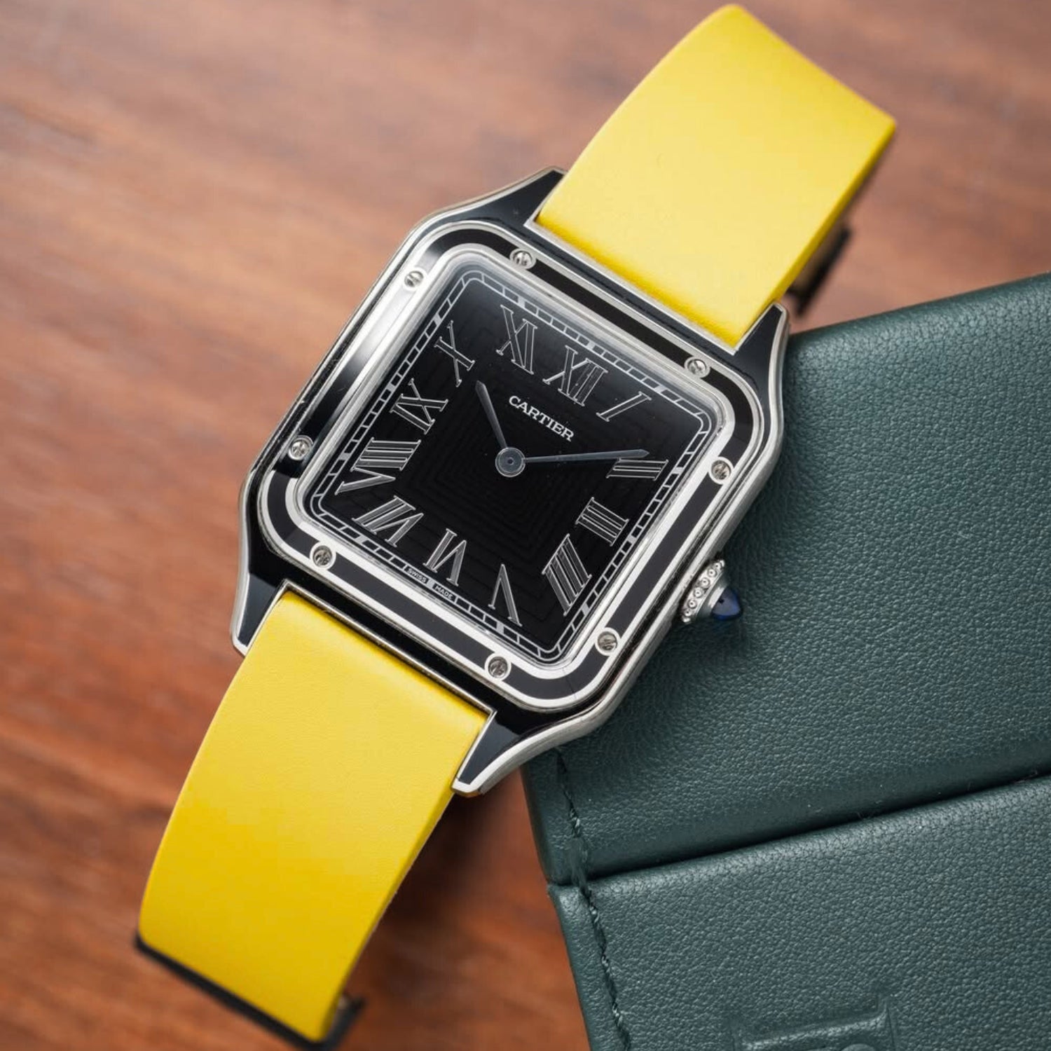 CTS Rubber Strap - Cartier Santos - Dumont - Yellow - Helvetus