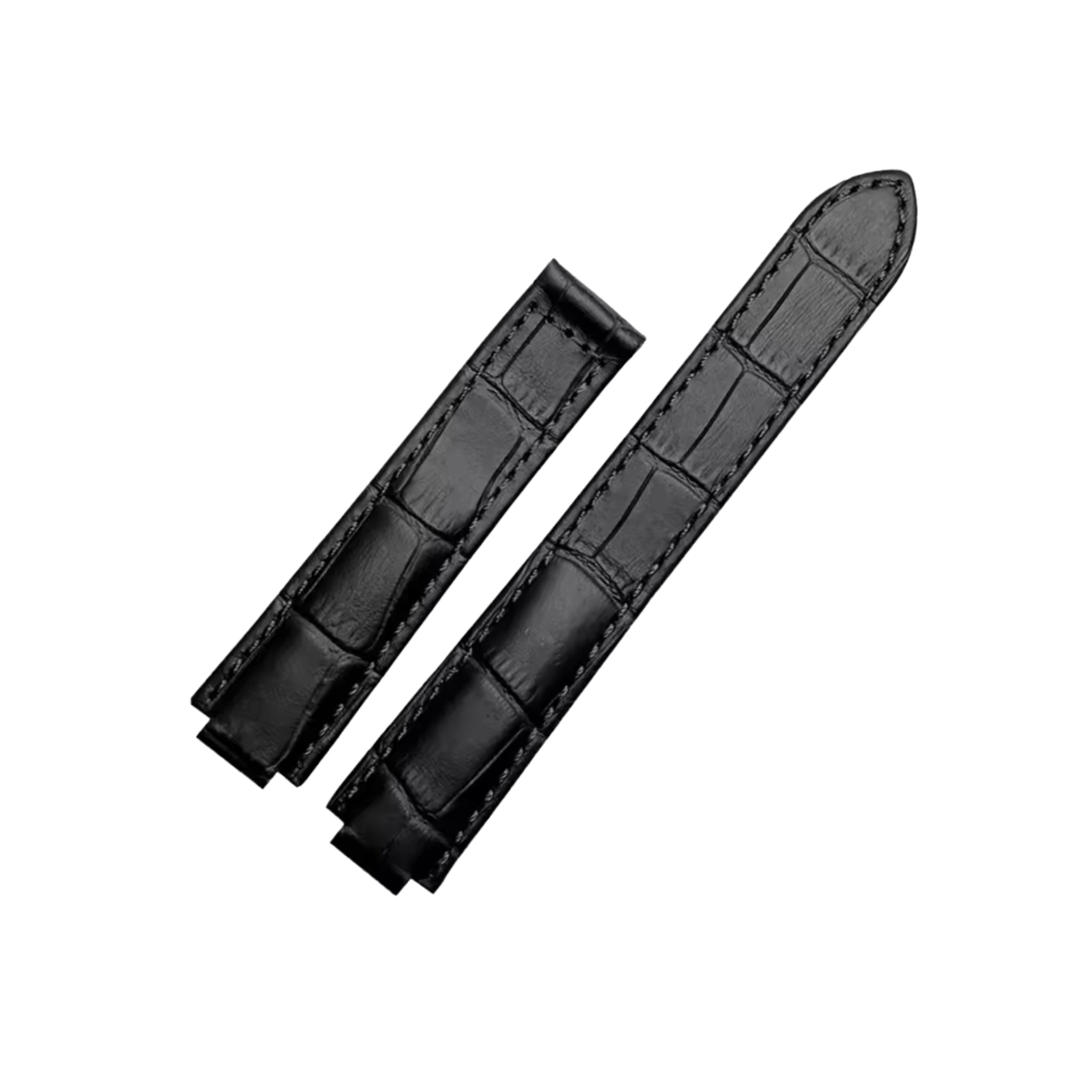 Leather Strap - For Cartier Ballon Bleu - Black - Helvetus