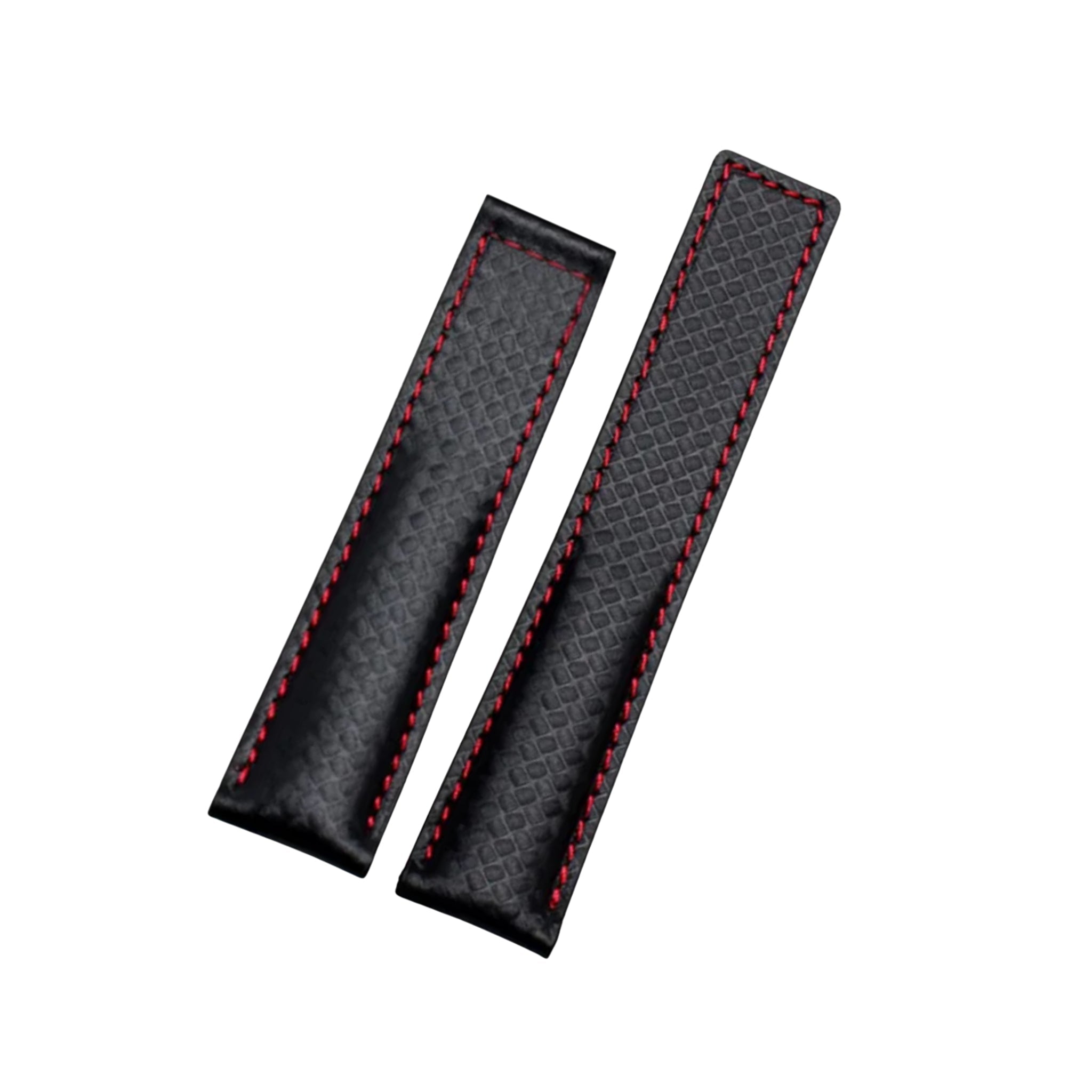 Leather Strap - For Tag Heuer Carrera - Black Carbon - Helvetus