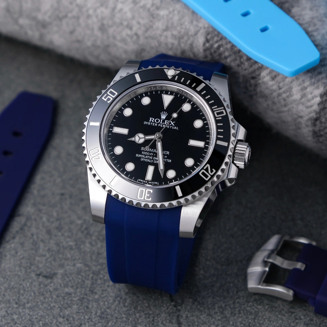 Bracelet en caoutchouc pour Rolex Submariner - Bleu marine
