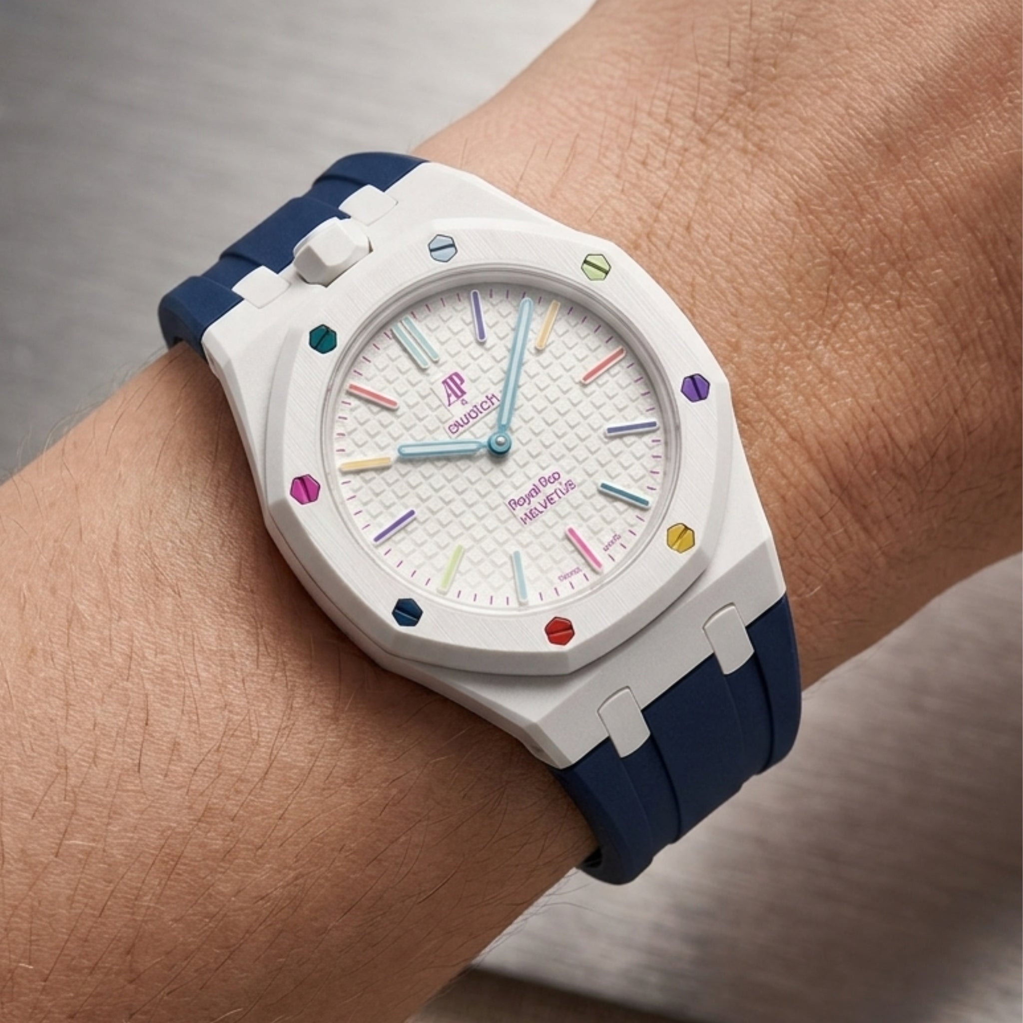 Royal Pop Wrist Strap & Case — For Huit Blanc (Lépine, Crown at 12) - Helvetus