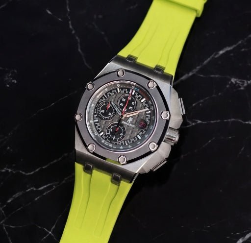 Rubber Strap - For all Audemars Piguet Offshore 44mm - Lime Green - Helvetus