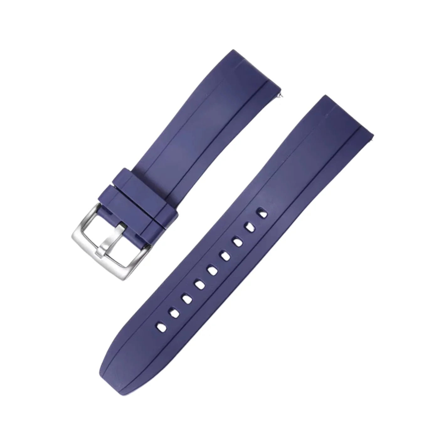 Rubber Strap - For all Breitling Navitimer Models - Navy Blue - Helvetus