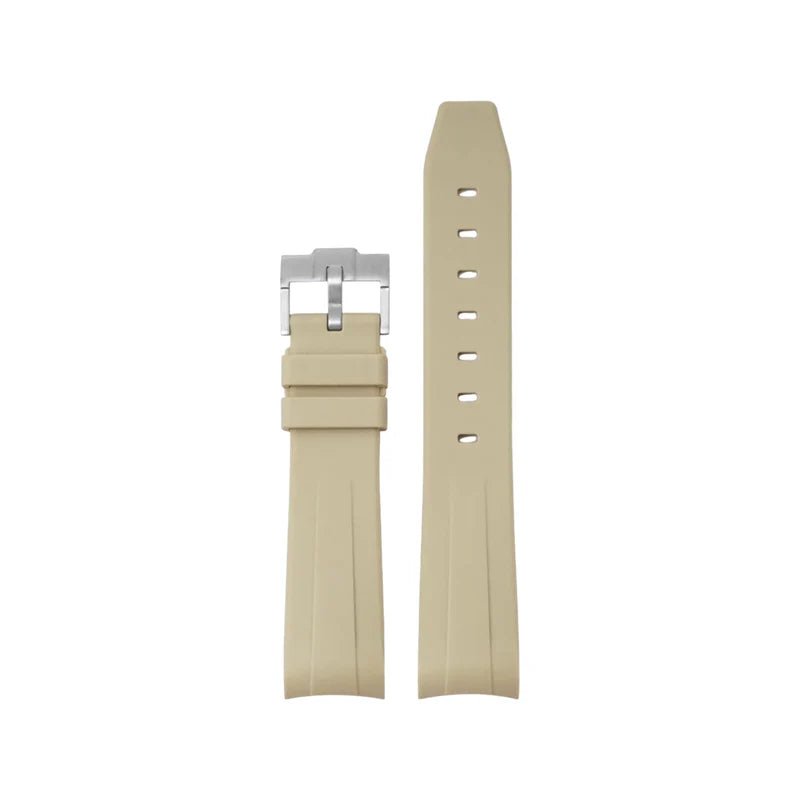 Rubber Strap – For Hamilton Khaki Field (38mm/40mm/42mm) - Beige - Helvetus