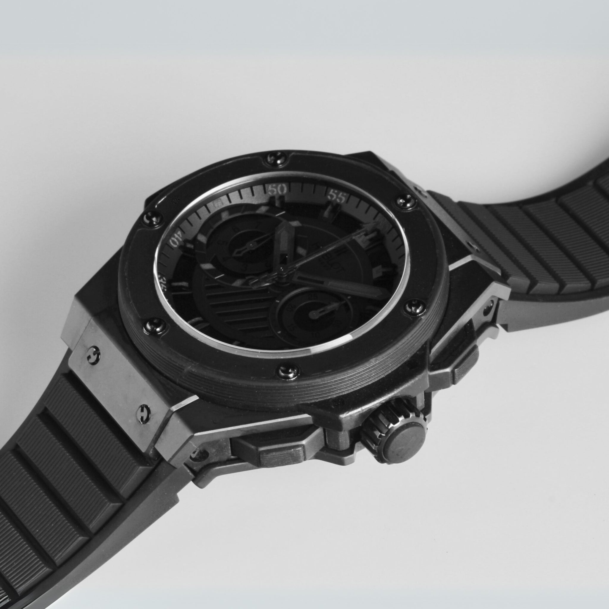 Rubber Strap - For Hublot King Power - Black - Helvetus