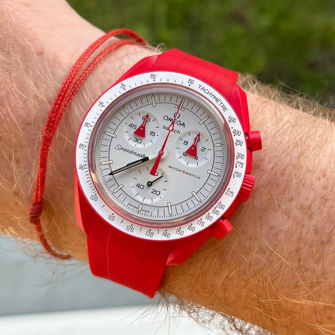 Rubber Strap - For Mission to Mars | Omega X Swatch | MoonSwatch - Red - Helvetus