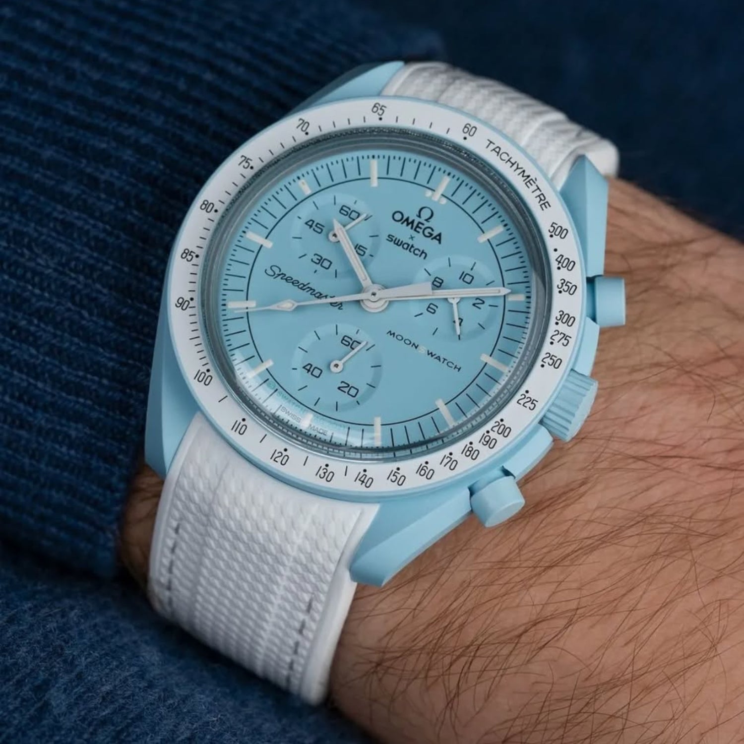 Rubber Strap - For Mission to Uranus | Omega X Swatch | MoonSwatch - White w/White - Helvetus