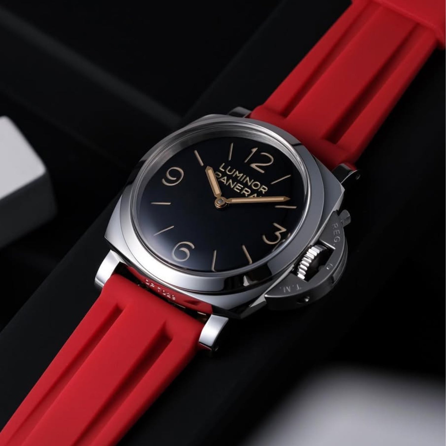 Rubber Strap - For Panerai - Red - Helvetus