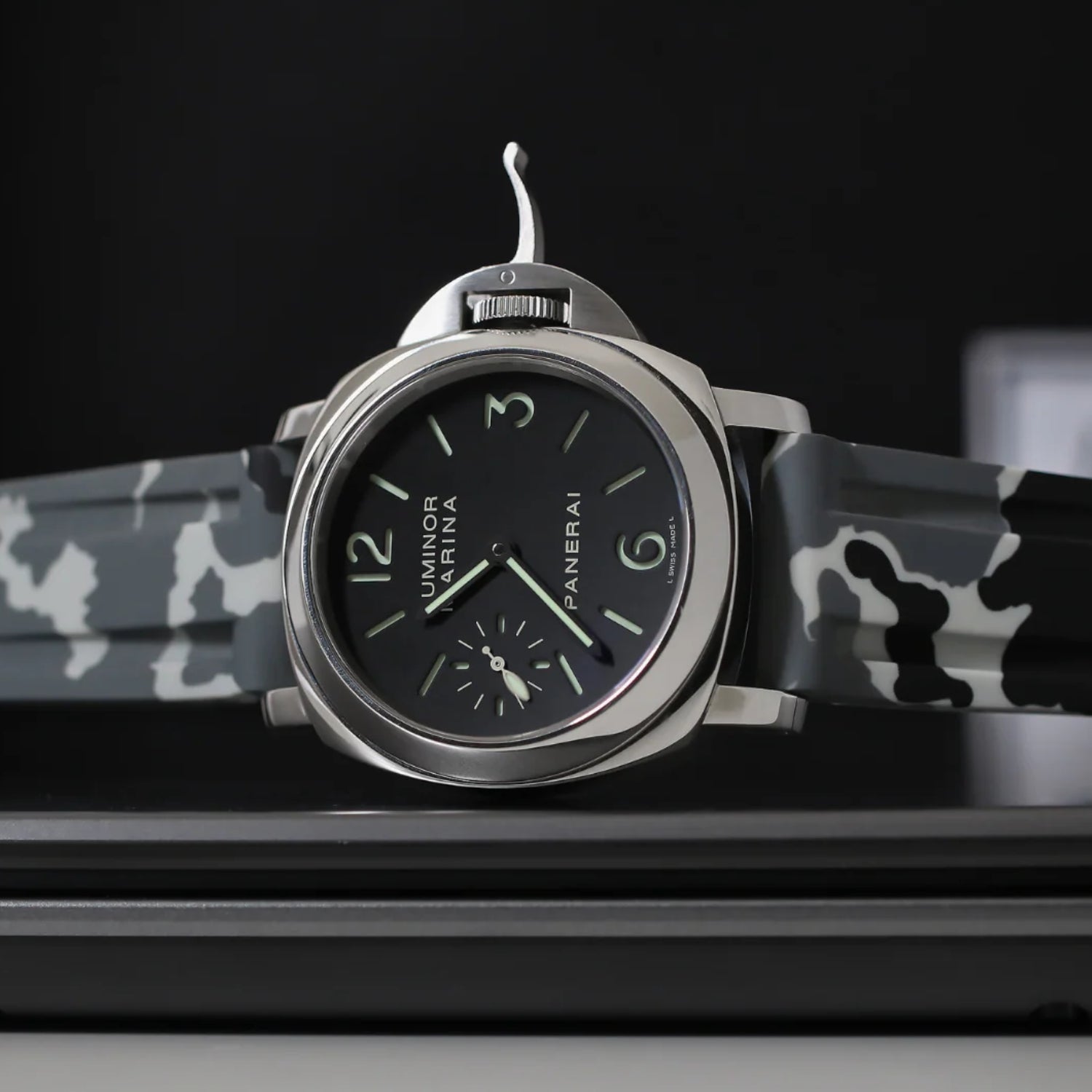 Rubber Strap - For Panerai - White Camo - Helvetus