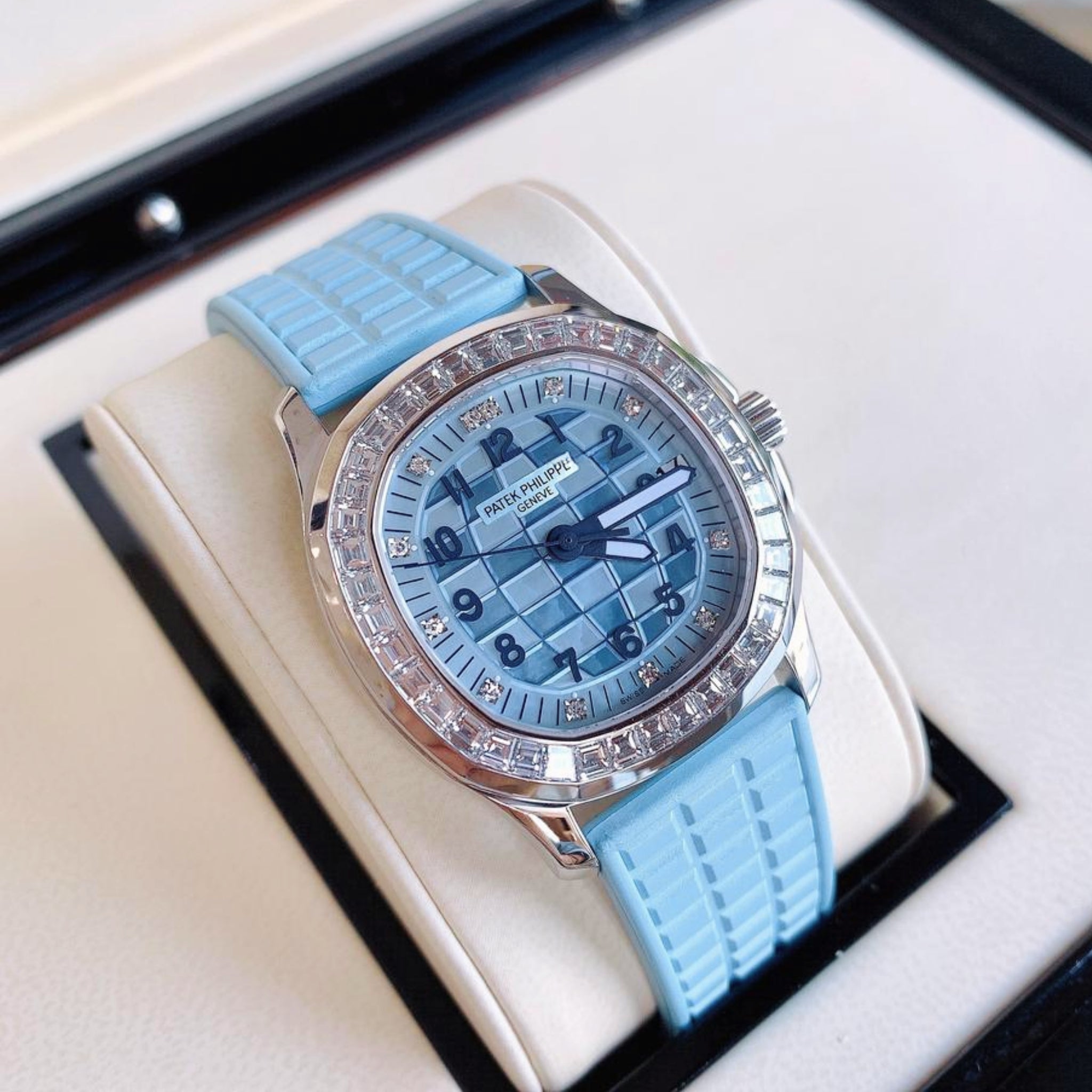 Rubber Strap - For Patek Philippe Aquanaut 5067A - 001, 5065, 5066, 5064 - Baby Blue - Helvetus