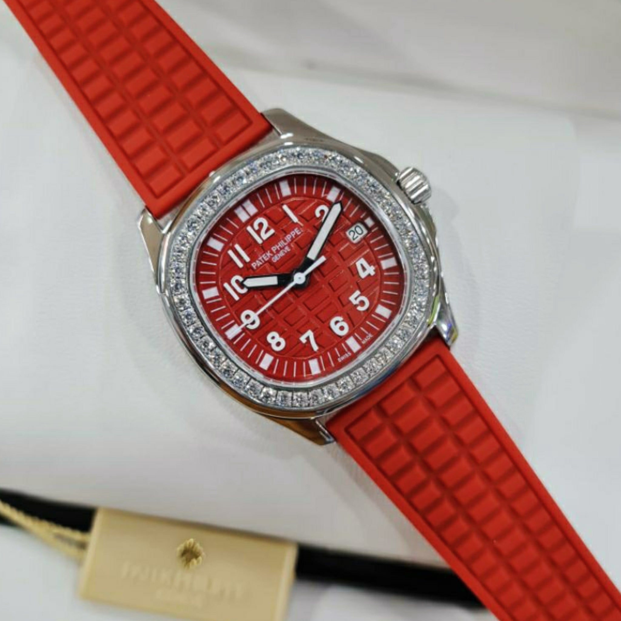 Rubber Strap - For Patek Philippe Aquanaut 5067A - 001, 5065, 5066, 5064 - Red - Helvetus
