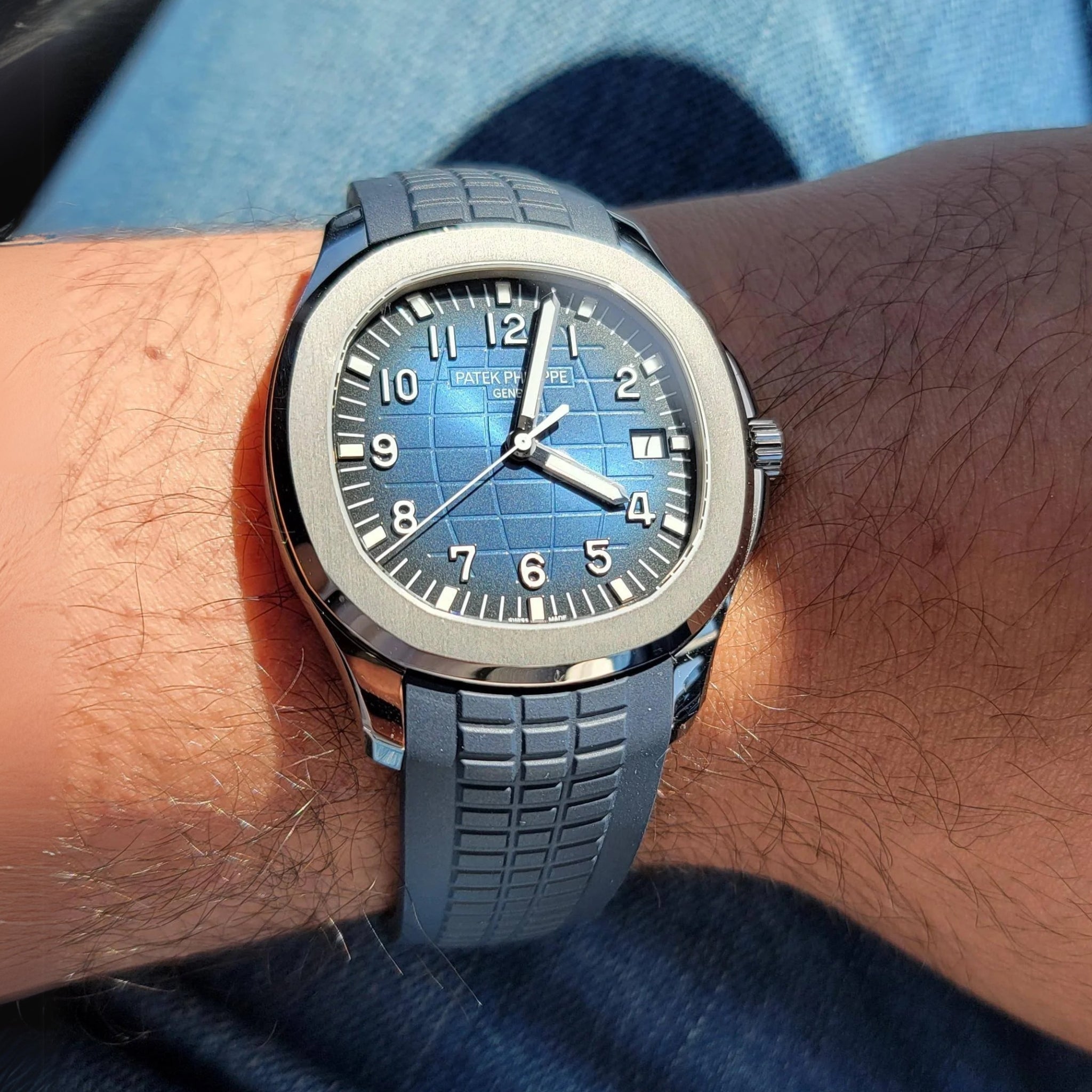 Rubber Strap - For Patek Philippe Aquanaut - Grey - Helvetus