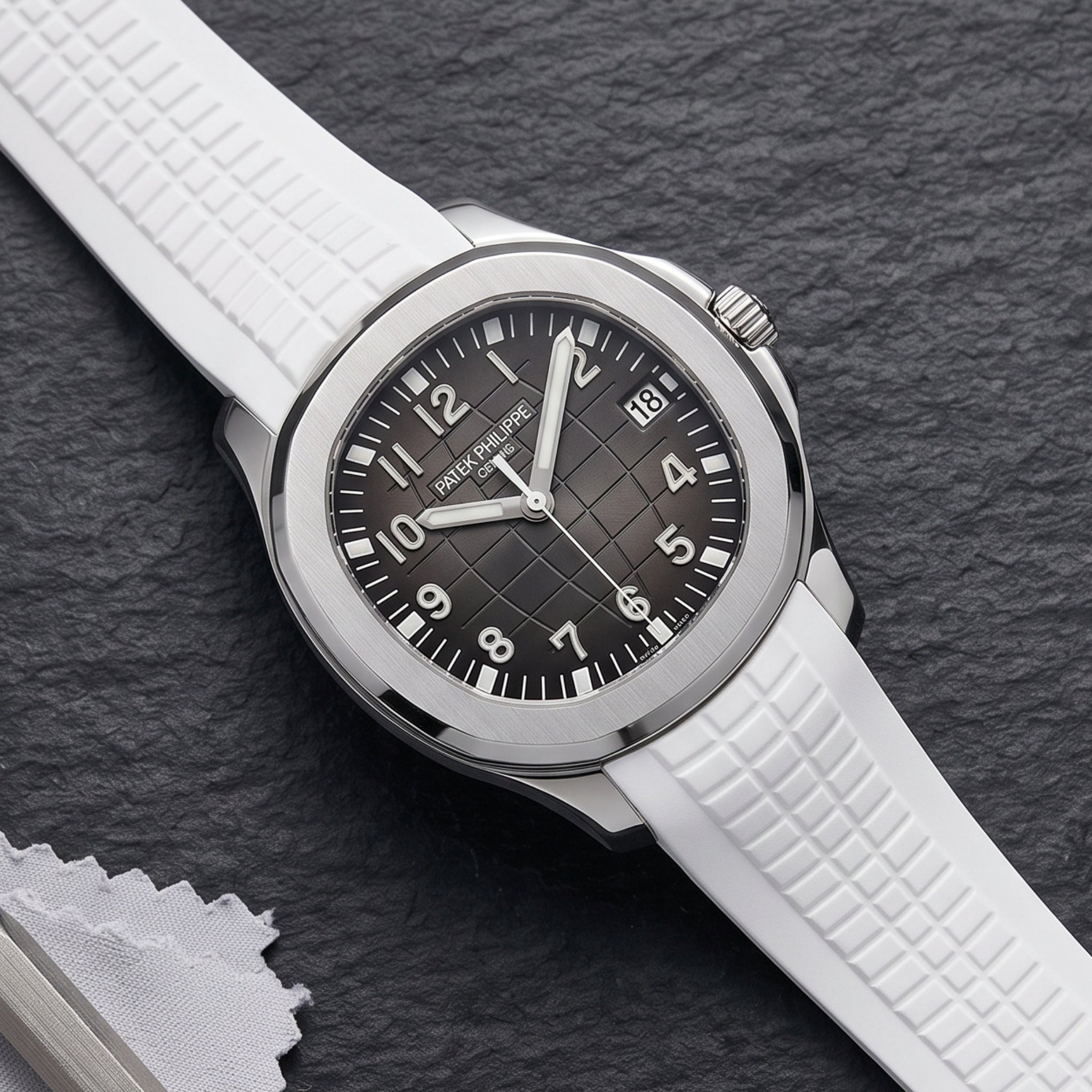 Rubber Strap - For Patek Philippe Aquanaut - White - Helvetus