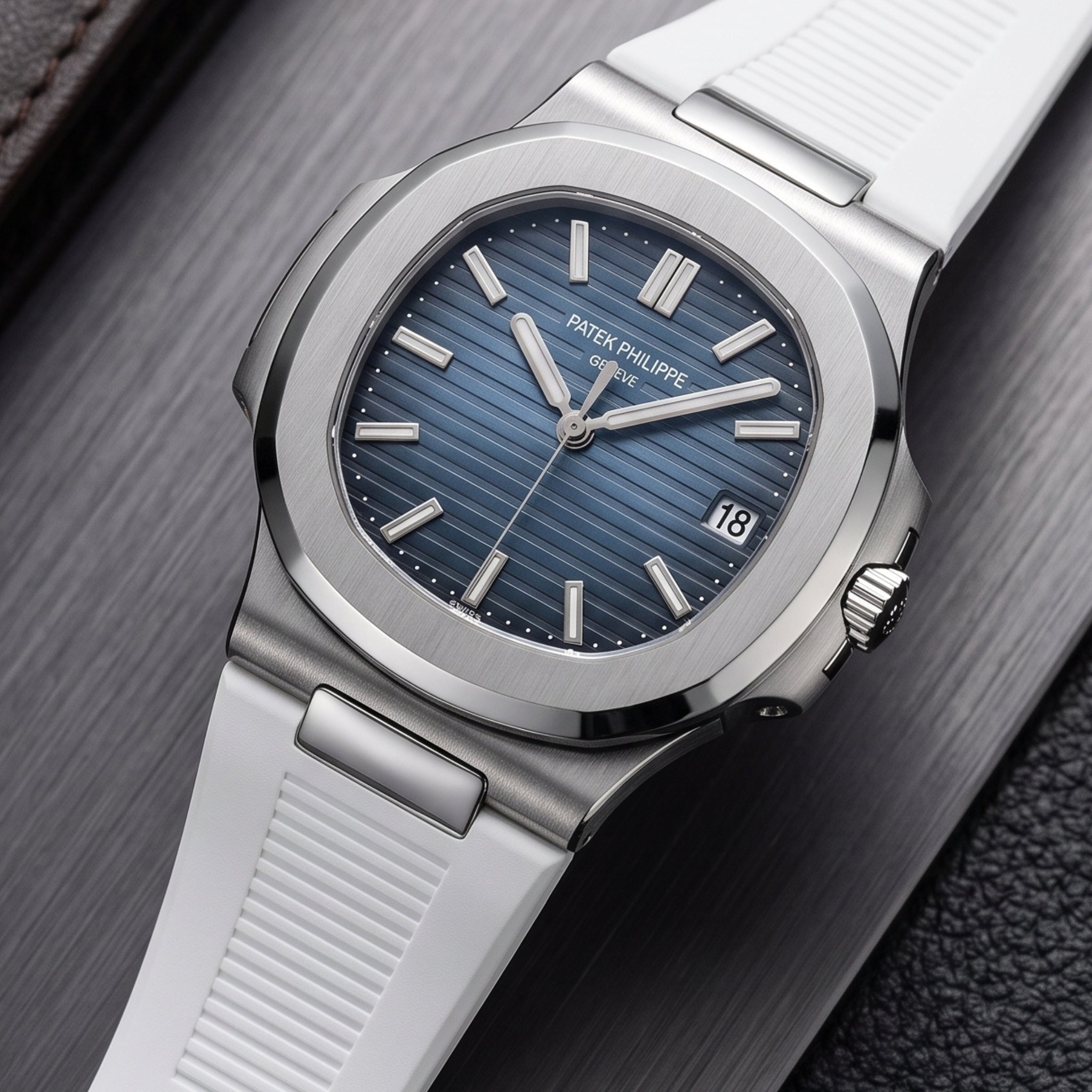 Rubber Strap - For Patek Philippe Nautilus - White - Helvetus