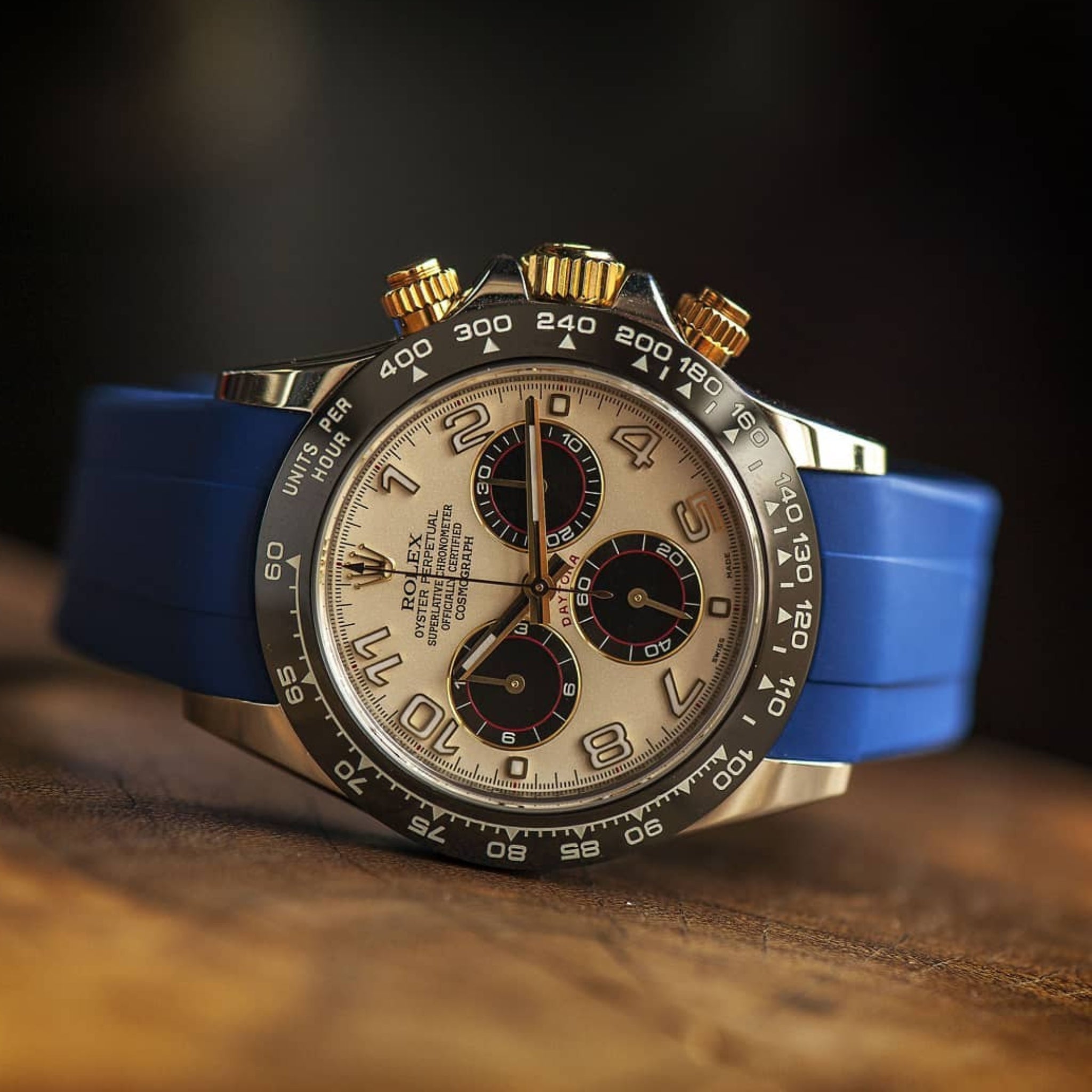 Rubber Strap - For Rolex Daytona - Navy Blue - Helvetus