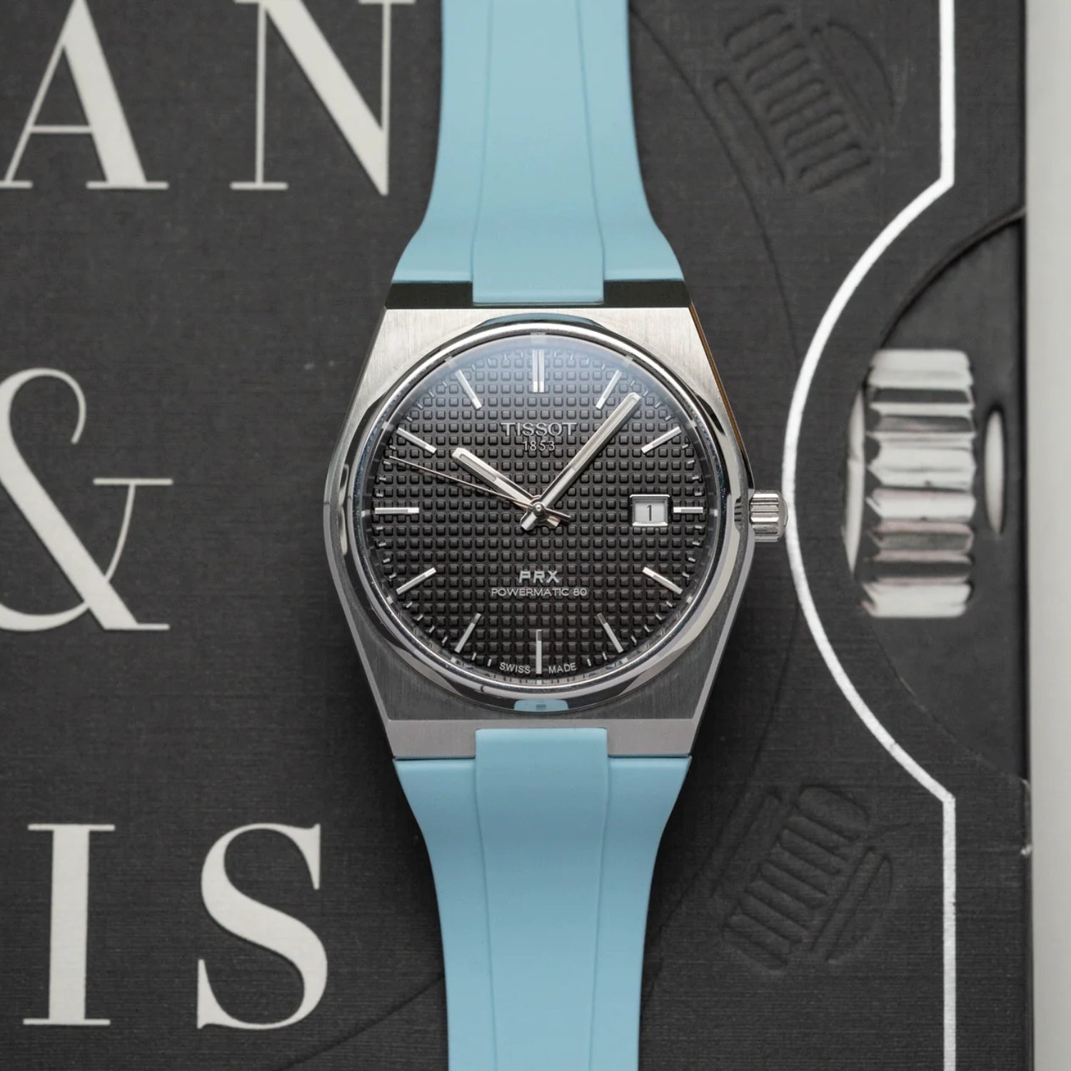 Rubber Strap - For Tissot PRX - Light Blue - Helvetus