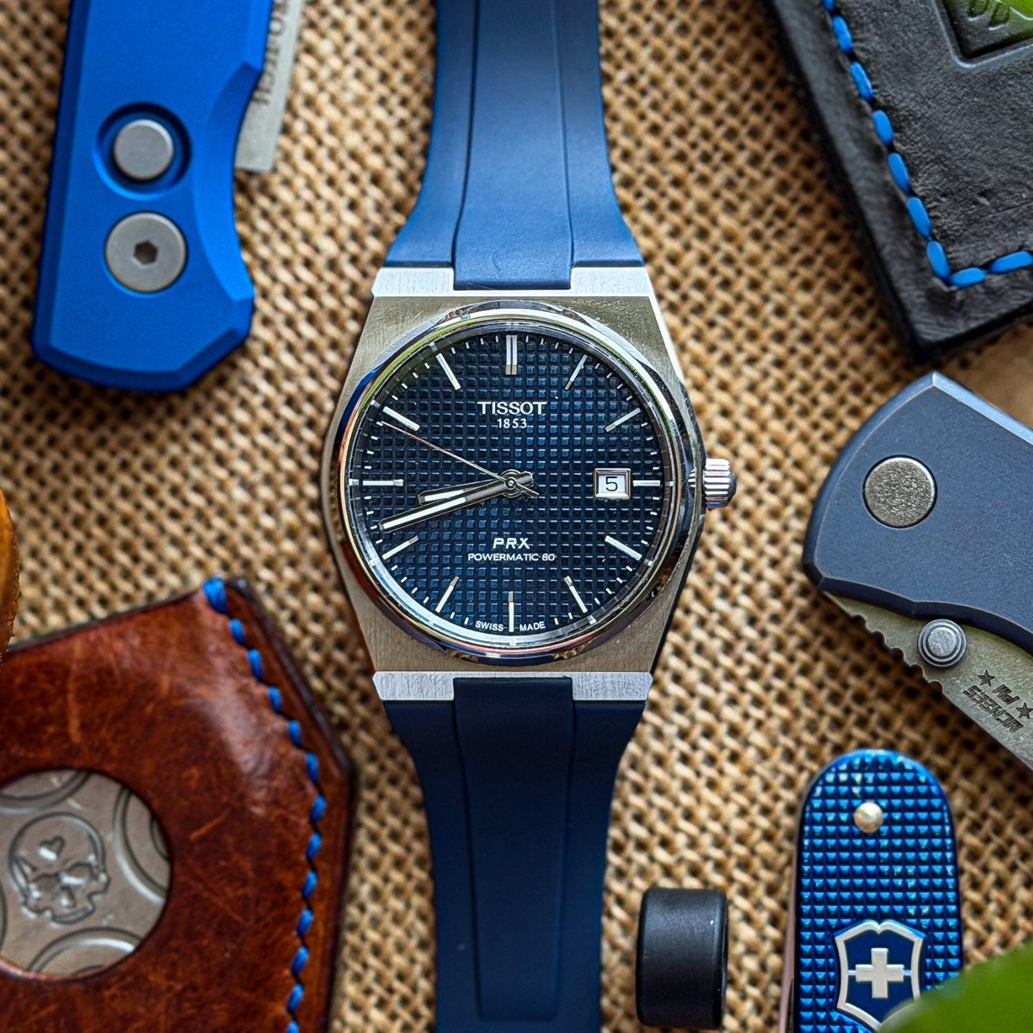 Rubber Strap - For Tissot PRX - Navy Blue - Helvetus