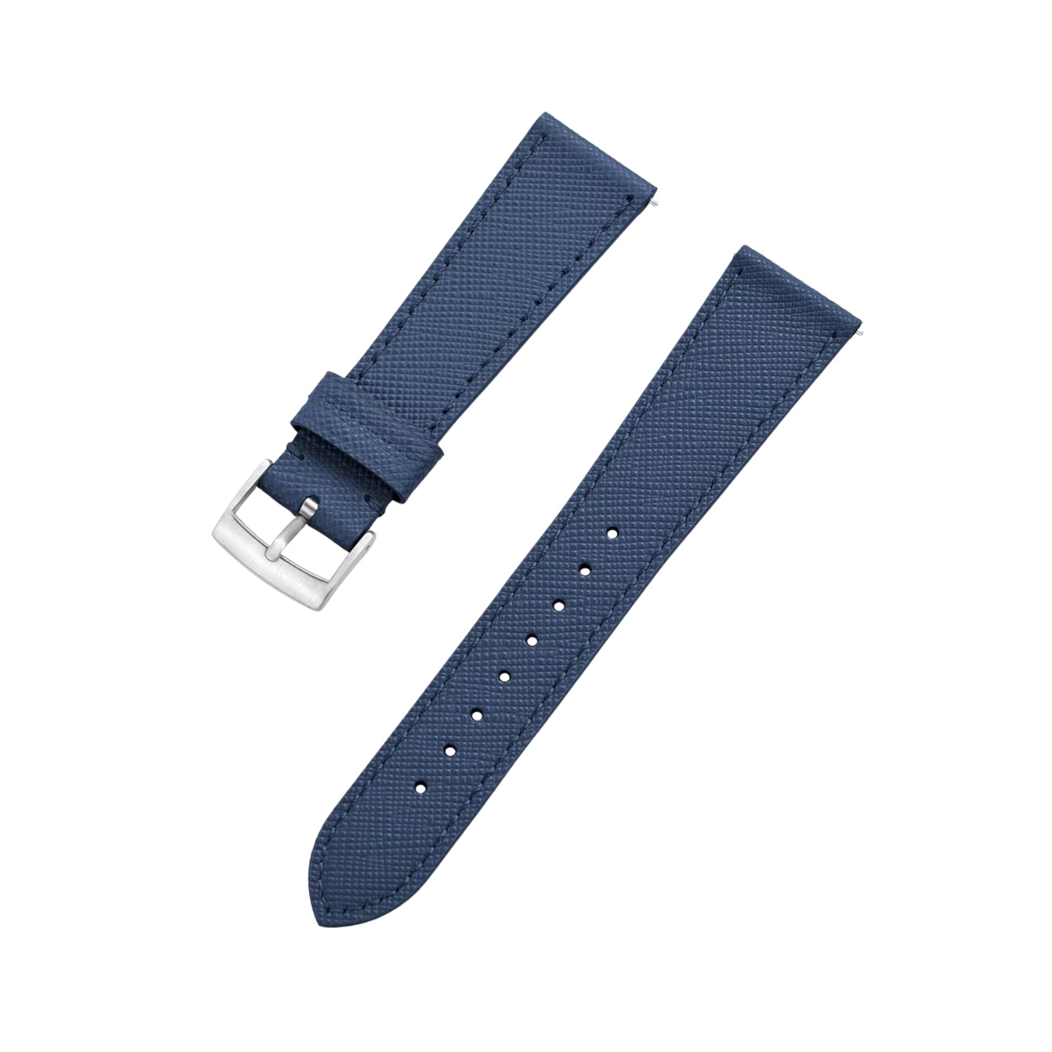 Bracelet en cuir - Bleu marine - Design classique