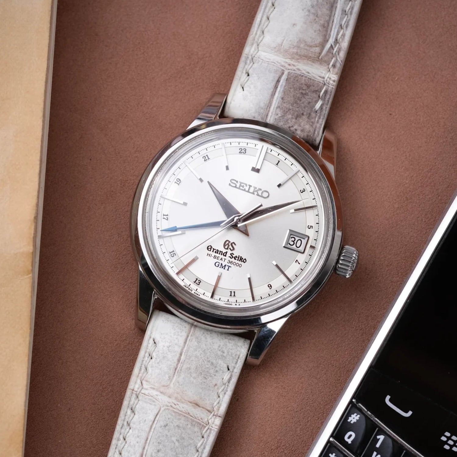 Bracelet de montre en cuir d'alligator blanc – Bracelet de rechange artisanal – Helvetus®