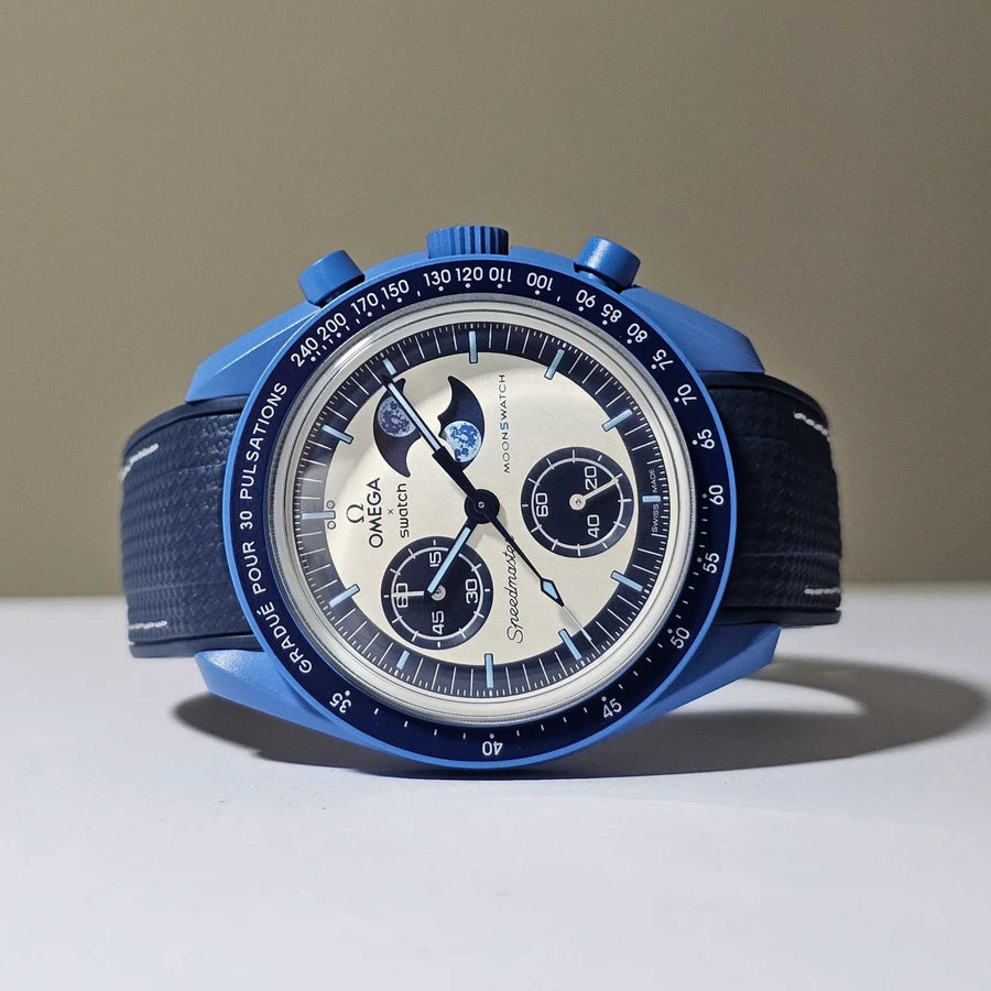 Mission to the Super Blue Moonphase | Omega X Swatch Straps - Helvetus