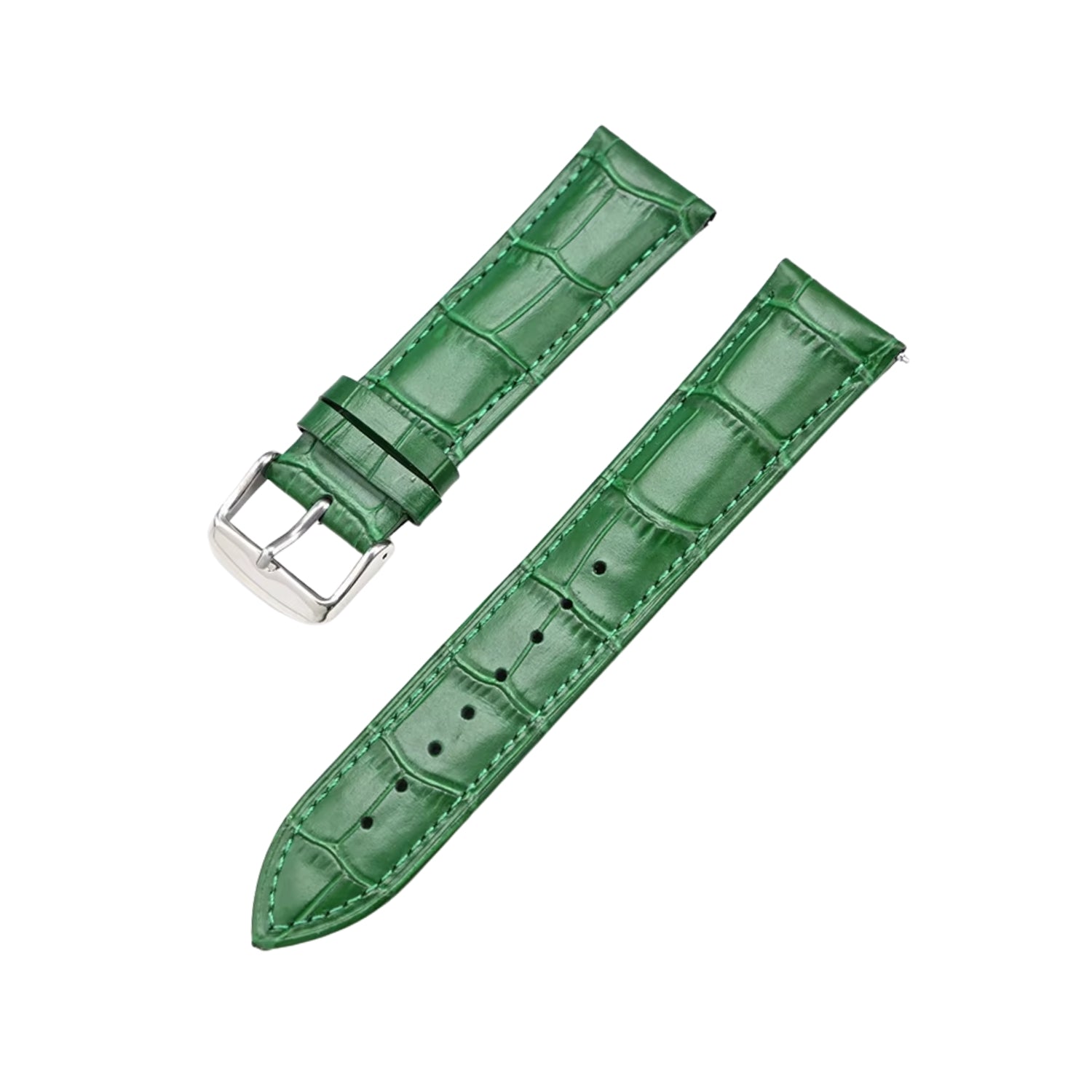 Bracelet en cuir d'alligator - Rose - Motif alligator