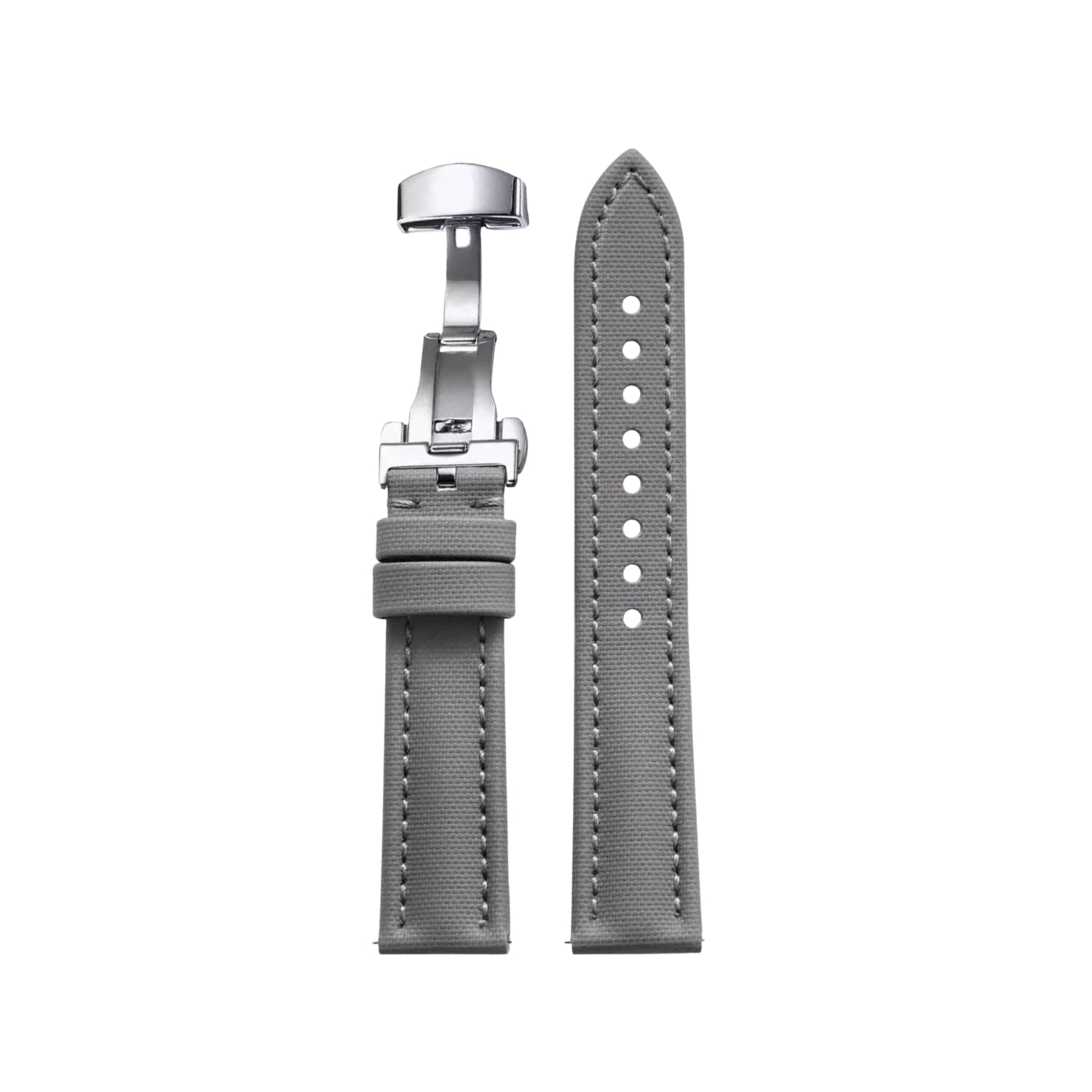 Bracelet montre en caoutchouc FKM motif toile à voile Gris – MarinerTex™ par Helvetus®