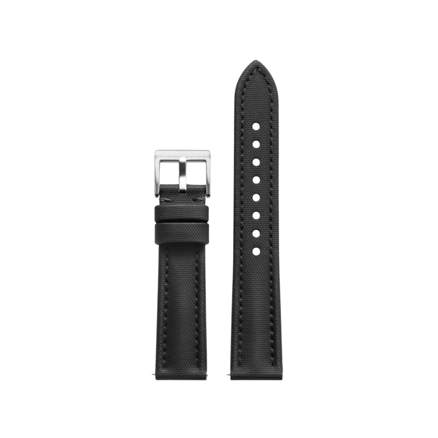 Bracelet montre en caoutchouc FKM motif toile à voile Noir – MarinerTex™ par Helvetus®