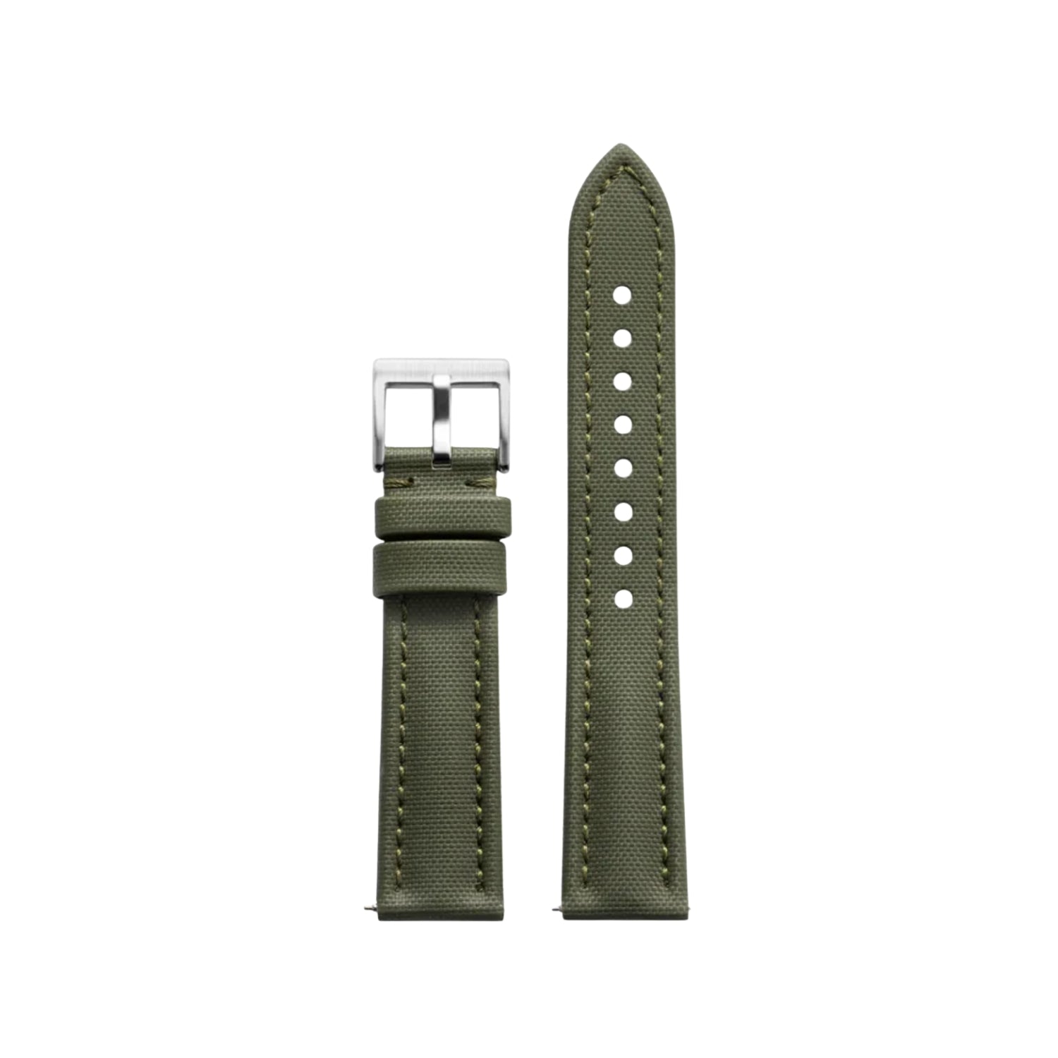Bracelet montre en caoutchouc FKM motif toile à voile Vert – MarinerTex™ par Helvetus®