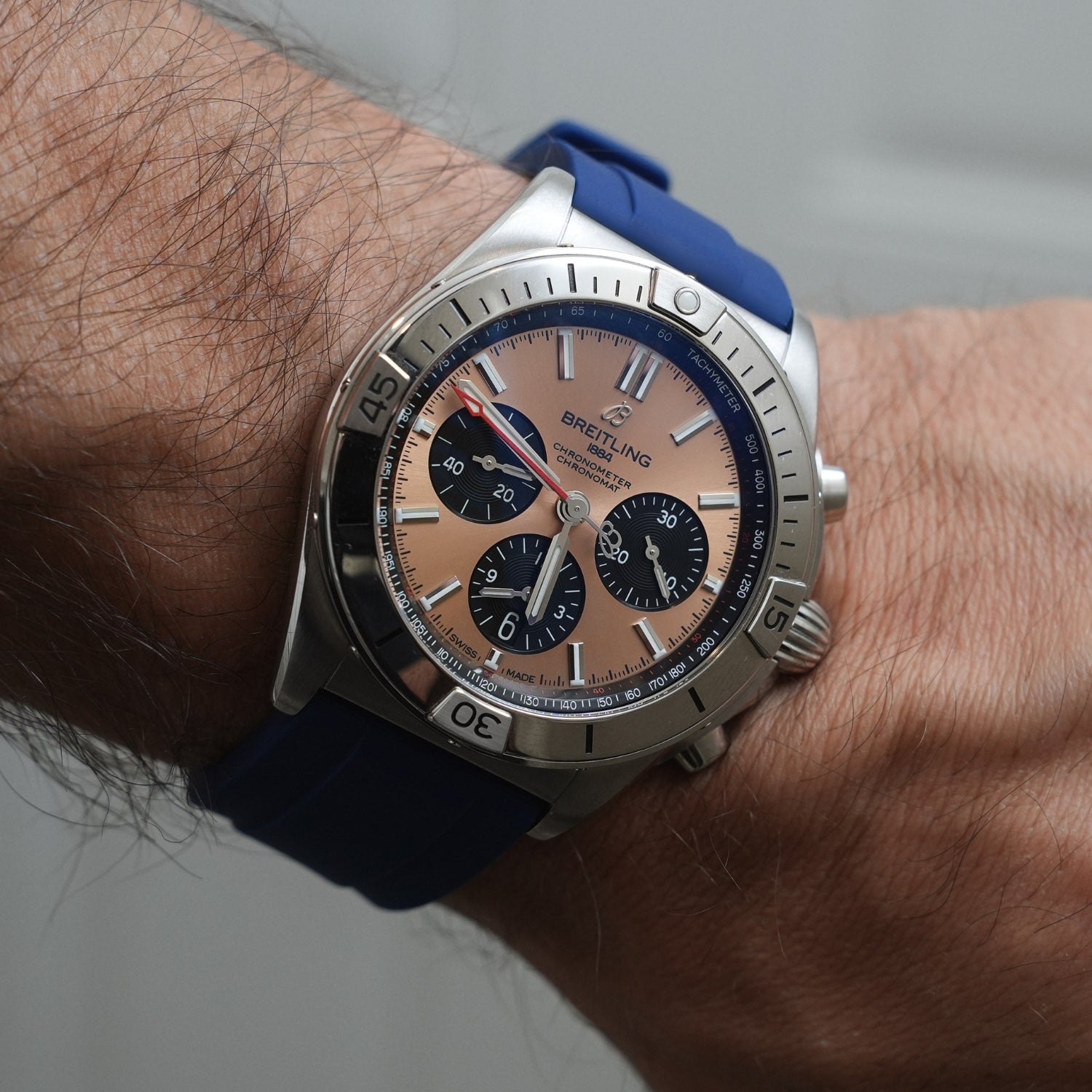 Bracelet en Caoutchouc – Pour tous les modèles Breitling Chronomat – Bleu Marine