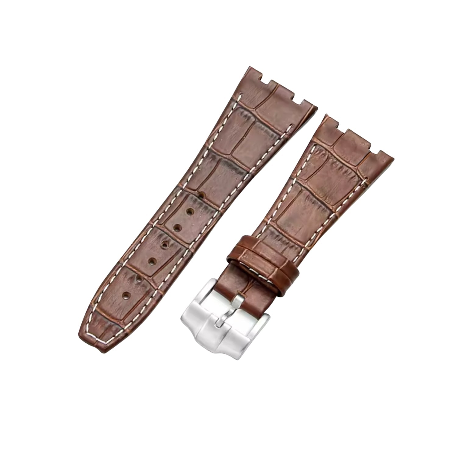 Crocodile Strap - For all Audemars Piguet Royal Oak 41mm - Brown - Helvetus