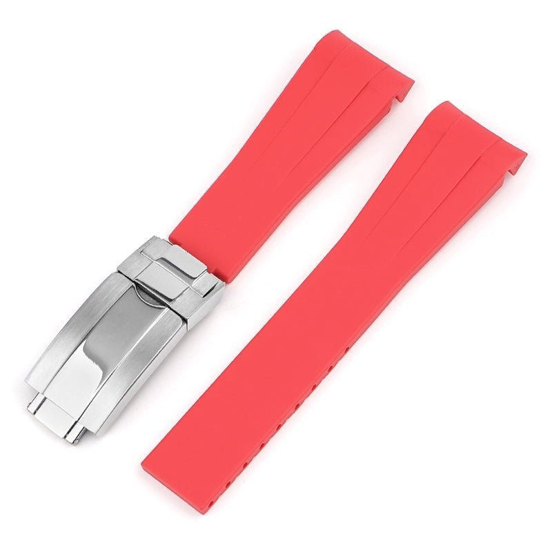 Deployant FKM Rubber Strap - Universal Fit - Red - Helvetus