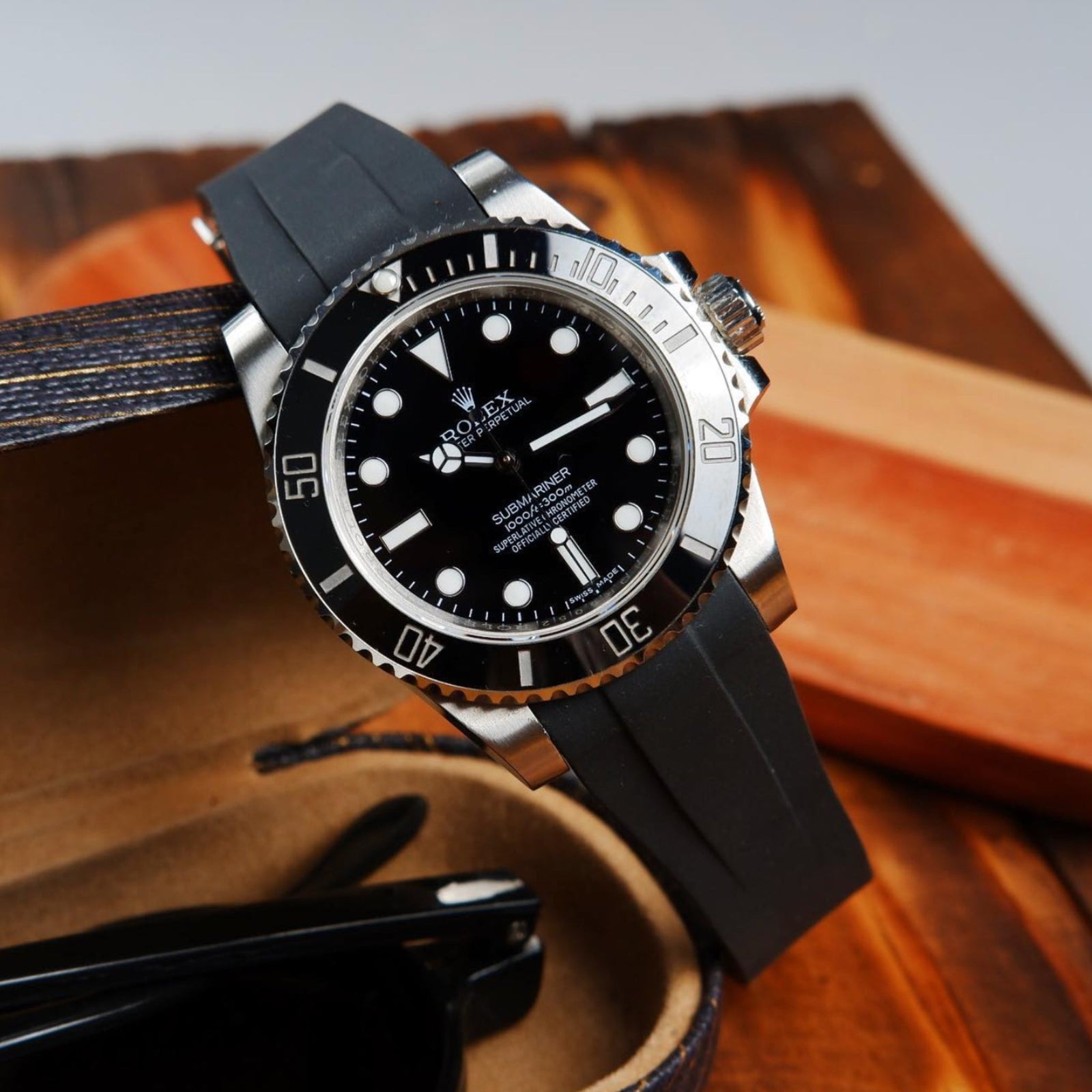 Bracelet Deployant Caoutchouc Rolex Milgauss Jaune