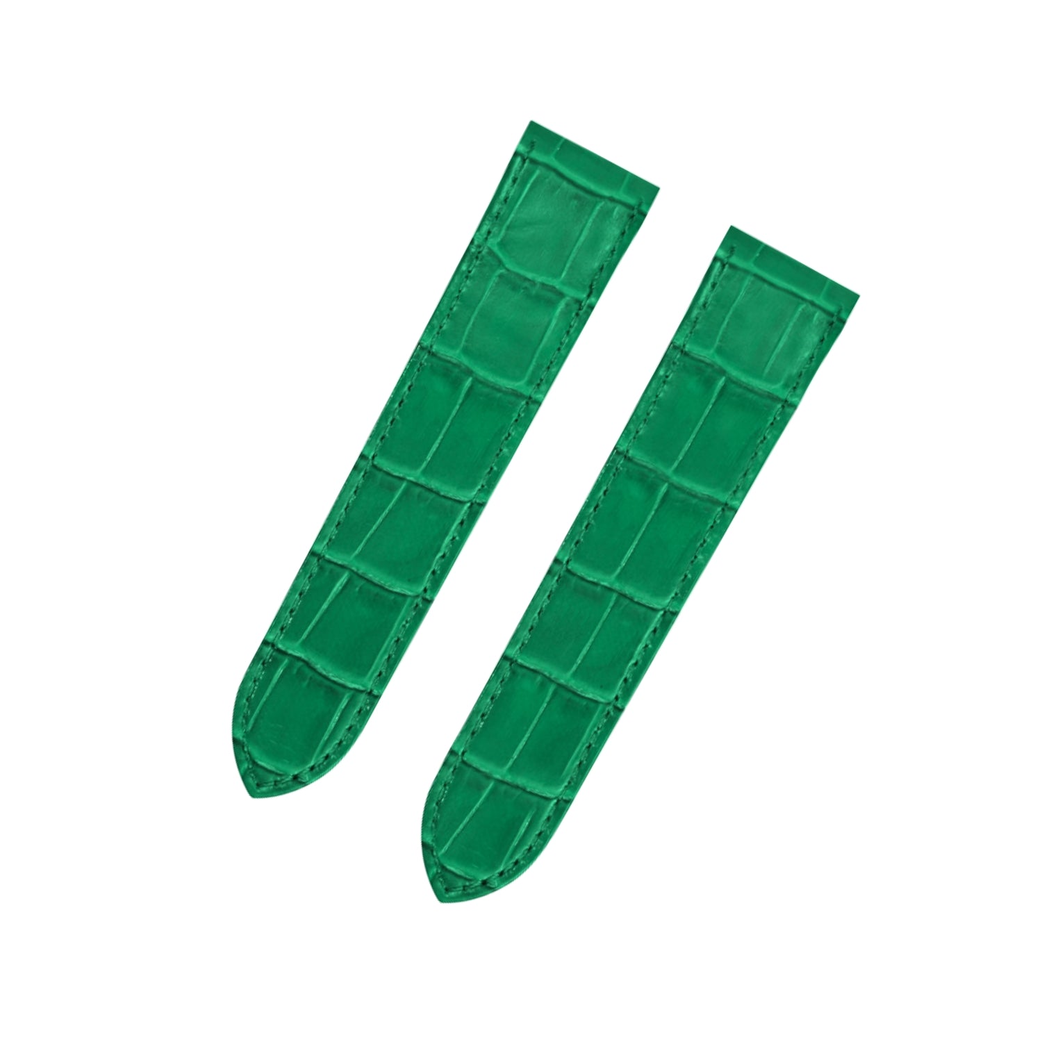 Leather Strap - For Cartier Santos 100 - Green - Helvetus