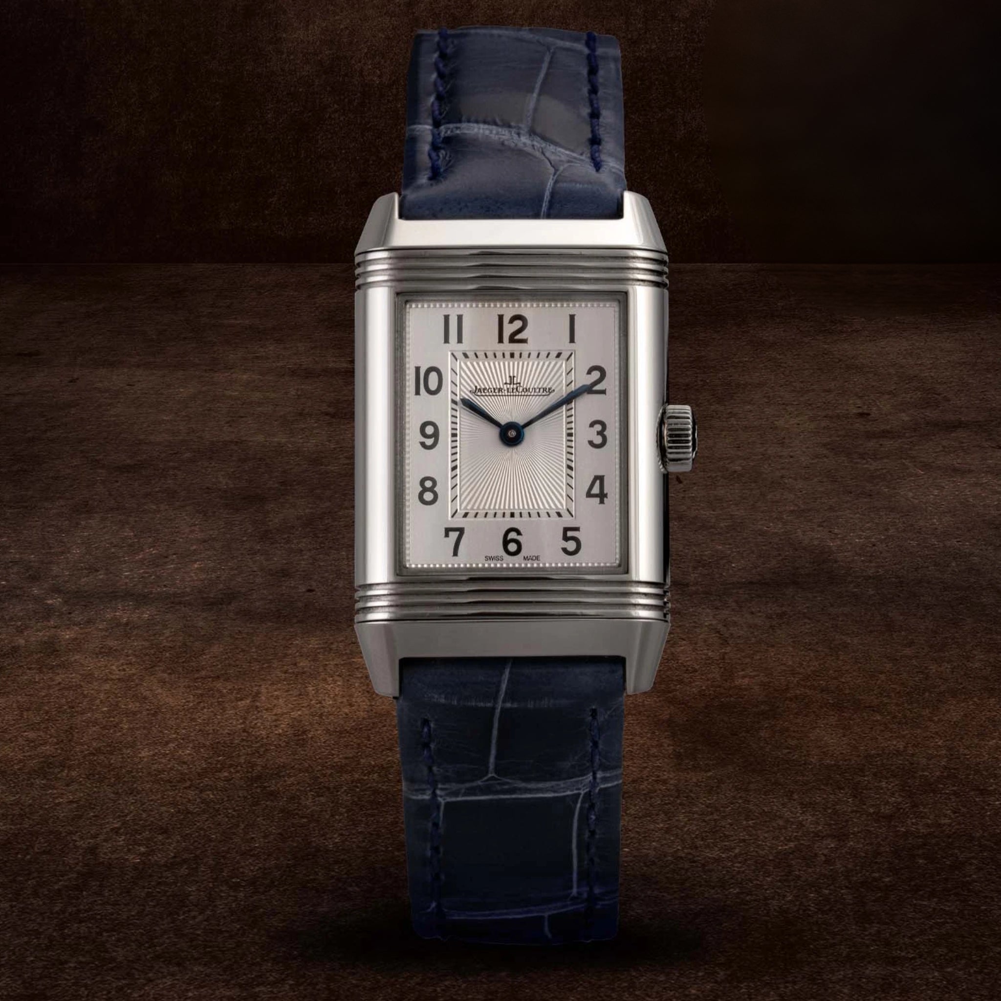 Leather Strap - For Jaeger - LeCoultre (JLC) Reverso - Blue - Helvetus
