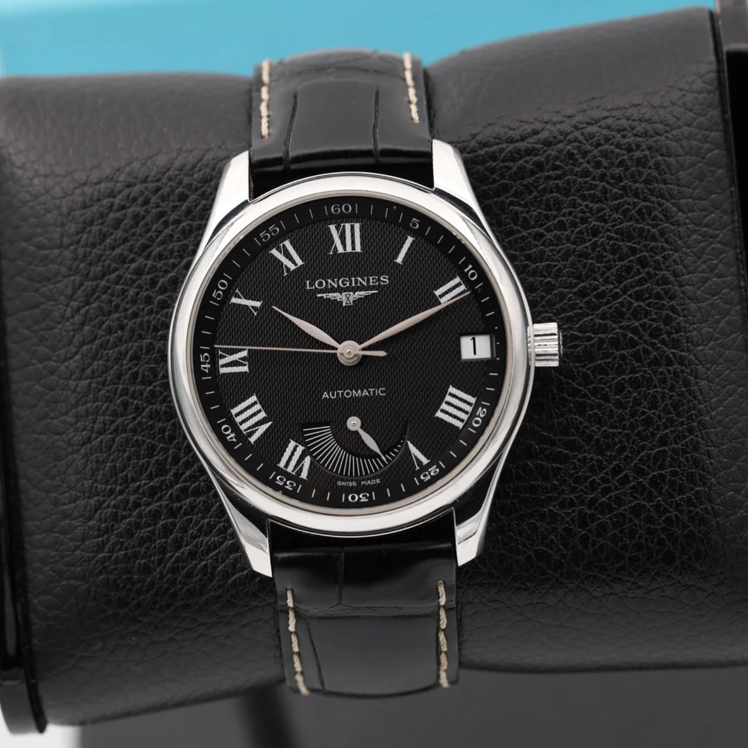 Leather Strap - For Longines Master Collection - Black - Helvetus