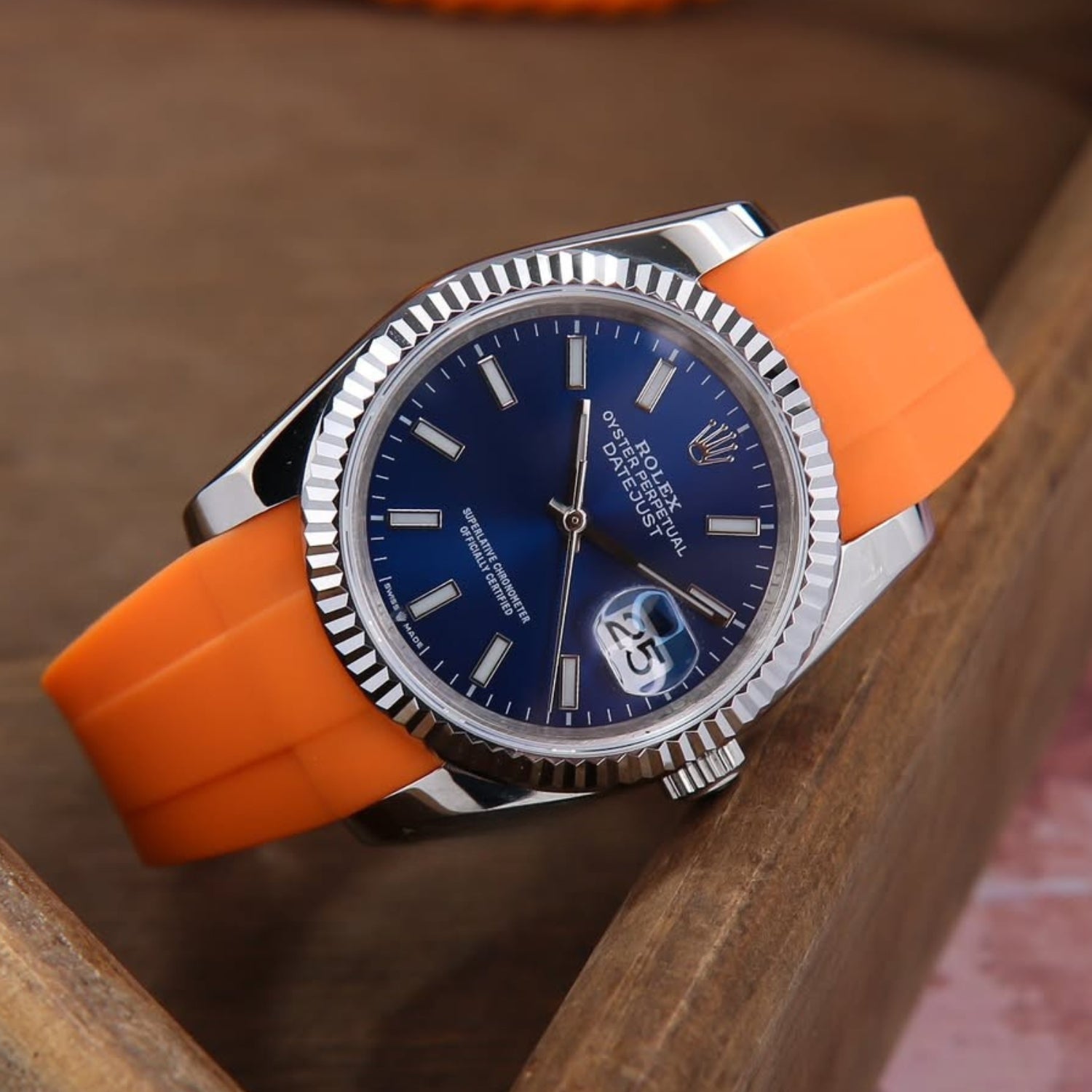 Bracelet déployant pour Rolex Datejust 41 mm - Orange