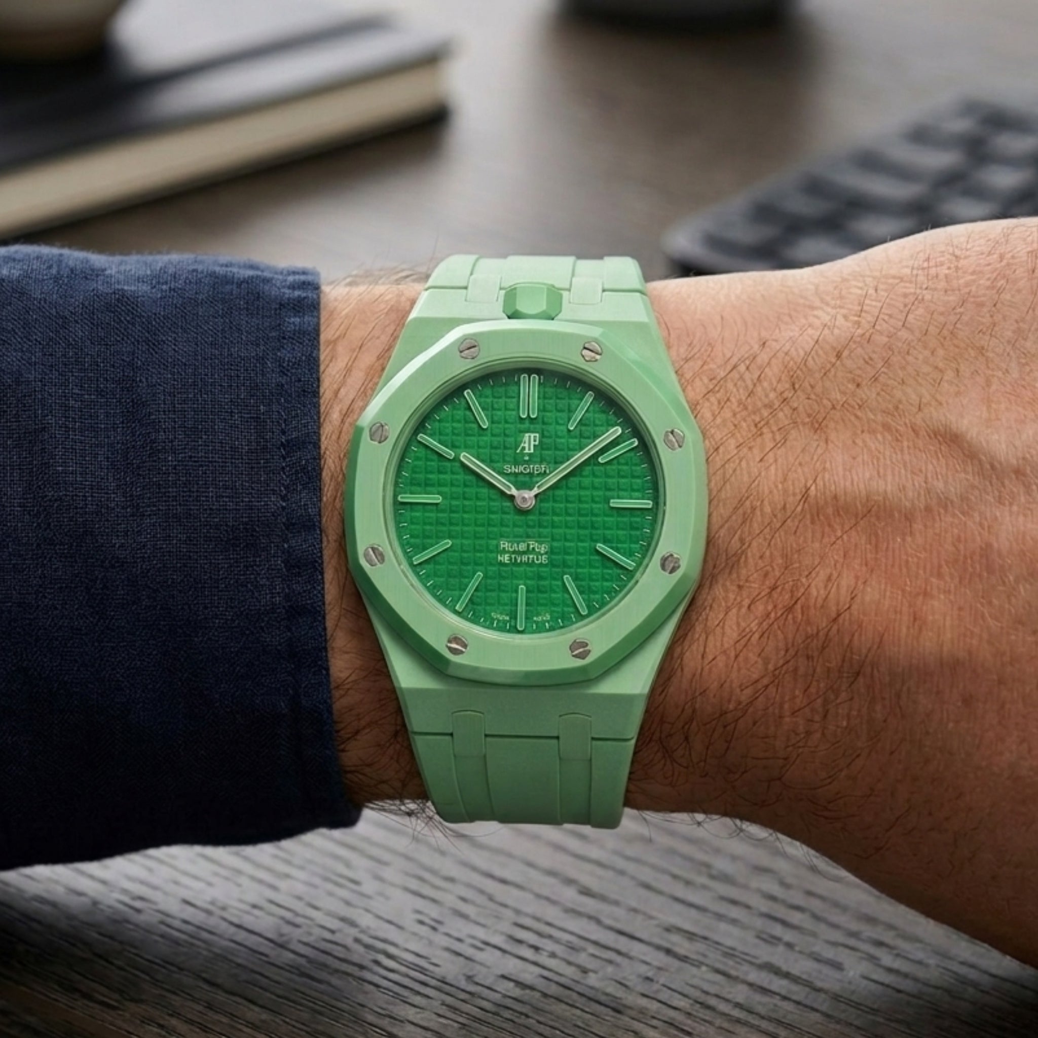 Royal Pop Wrist Strap & Case — For Green Eight (Lépine, Crown at 12) - Helvetus