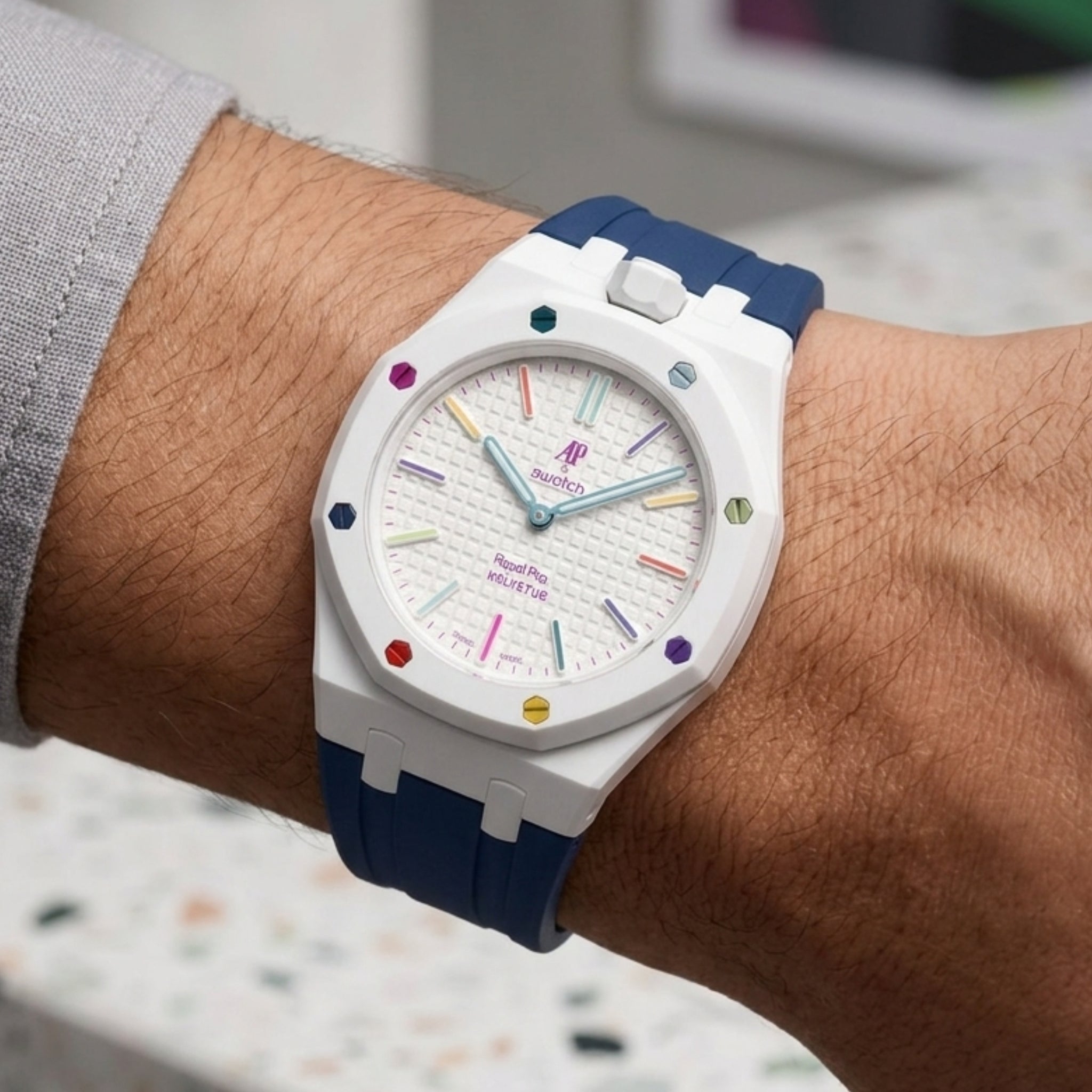 Royal Pop Wrist Strap & Case — For Huit Blanc (Lépine, Crown at 12) - Helvetus