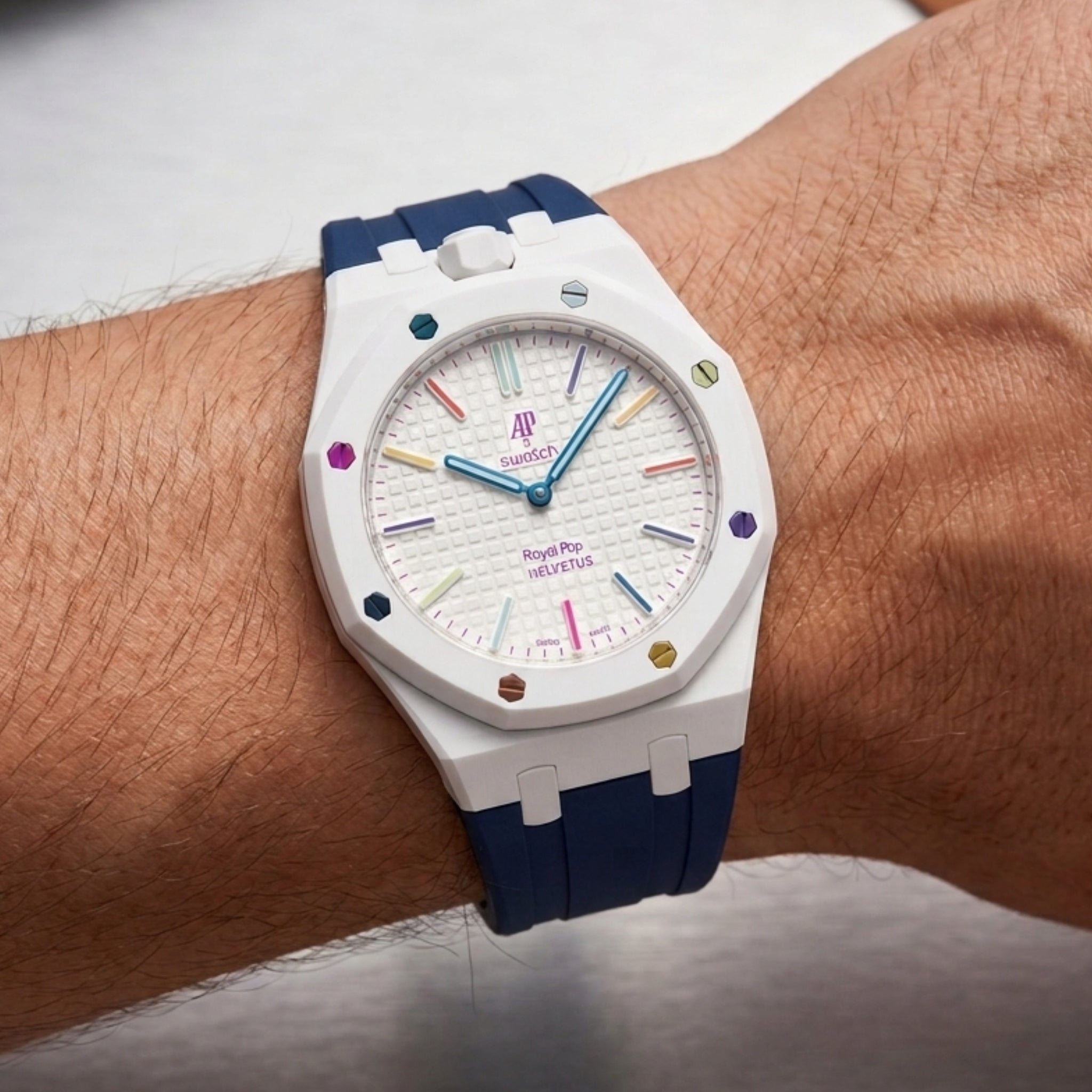Royal Pop Wrist Strap & Case — For Huit Blanc (Lépine, Crown at 12) - Helvetus