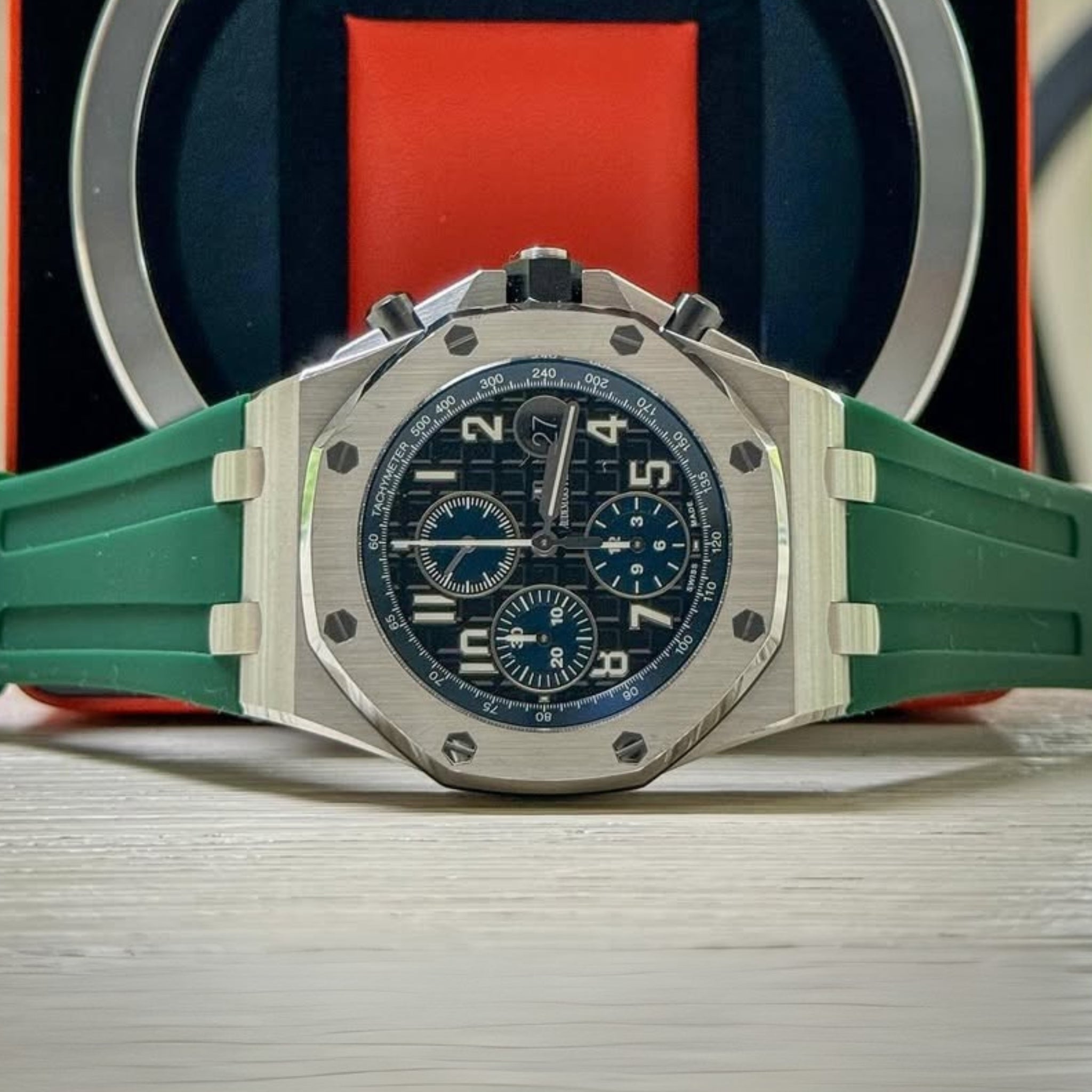 Rubber Strap - For all Audemars Piguet Offshore 42mm - Green - Helvetus