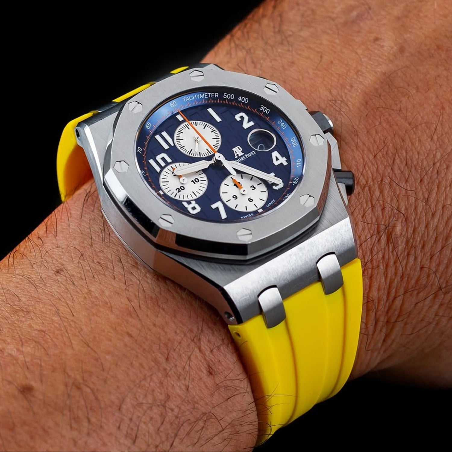 Rubber Strap - For all Audemars Piguet Offshore 42mm - Yellow - Helvetus
