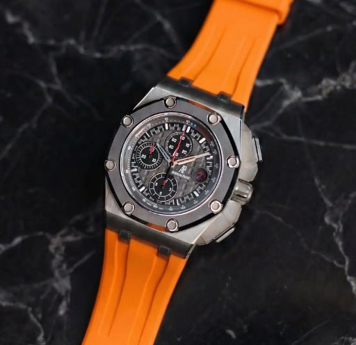 Rubber Strap - For all Audemars Piguet Offshore 44mm - Orange - Helvetus