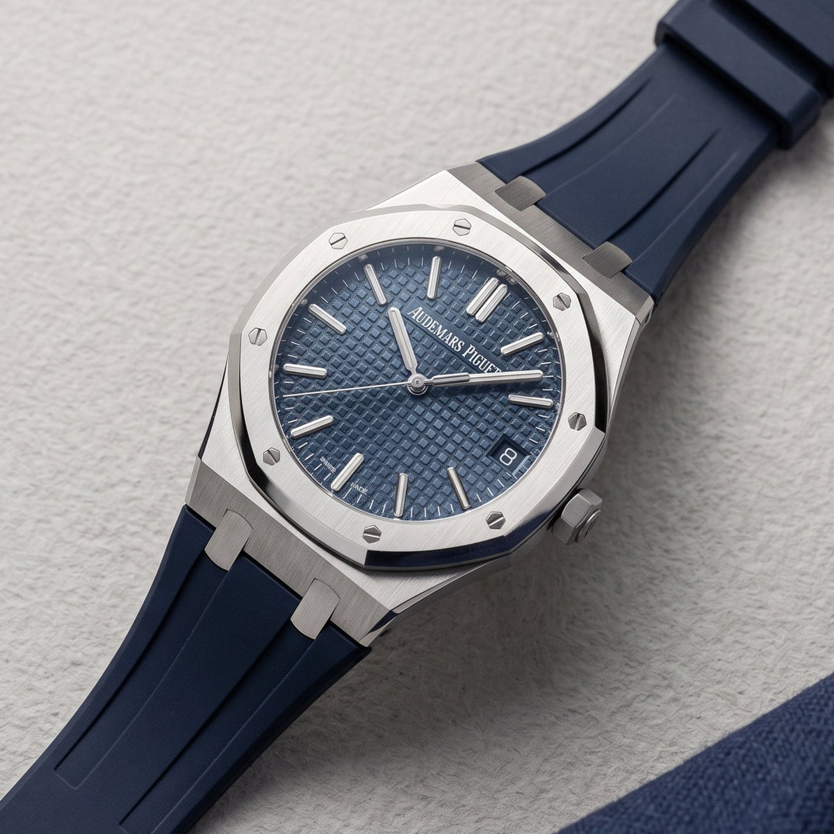 Rubber Strap - For all Audemars Piguet Royal Oak 41mm - Navy Blue - Helvetus