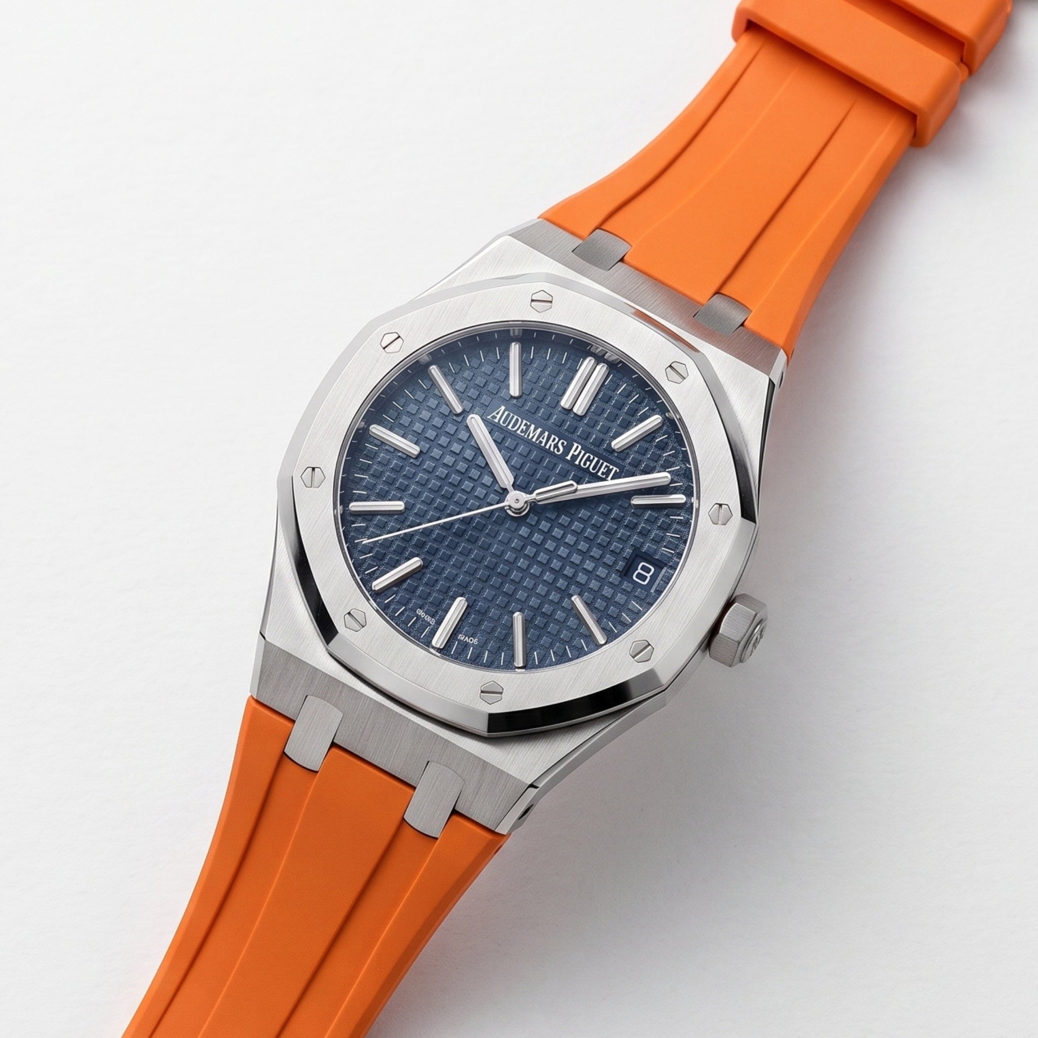 Rubber Strap - For all Audemars Piguet Royal Oak 41mm - Orange - Helvetus