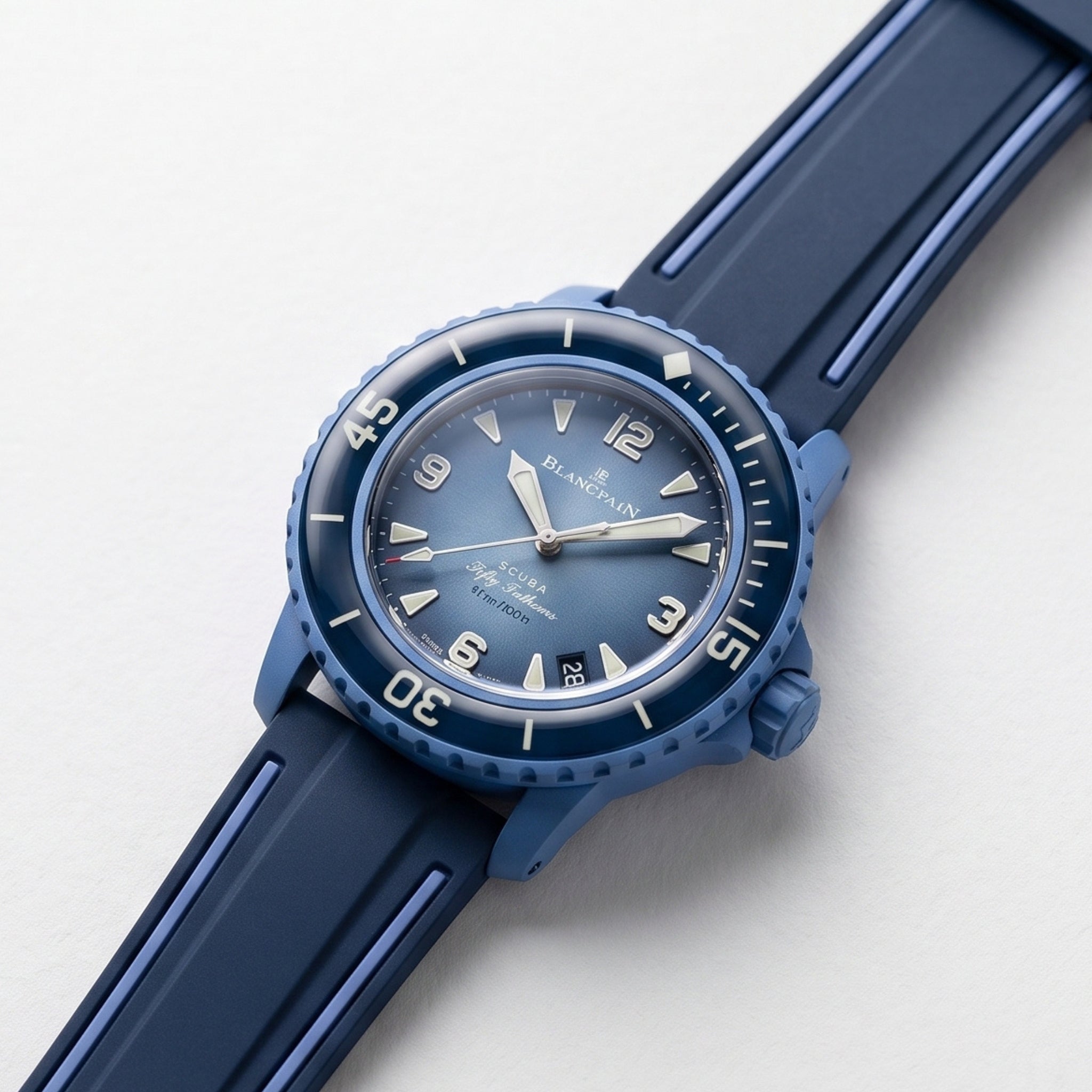 Rubber Strap - For Blancpain X Swatch - Atlantic Ocean - Helvetus