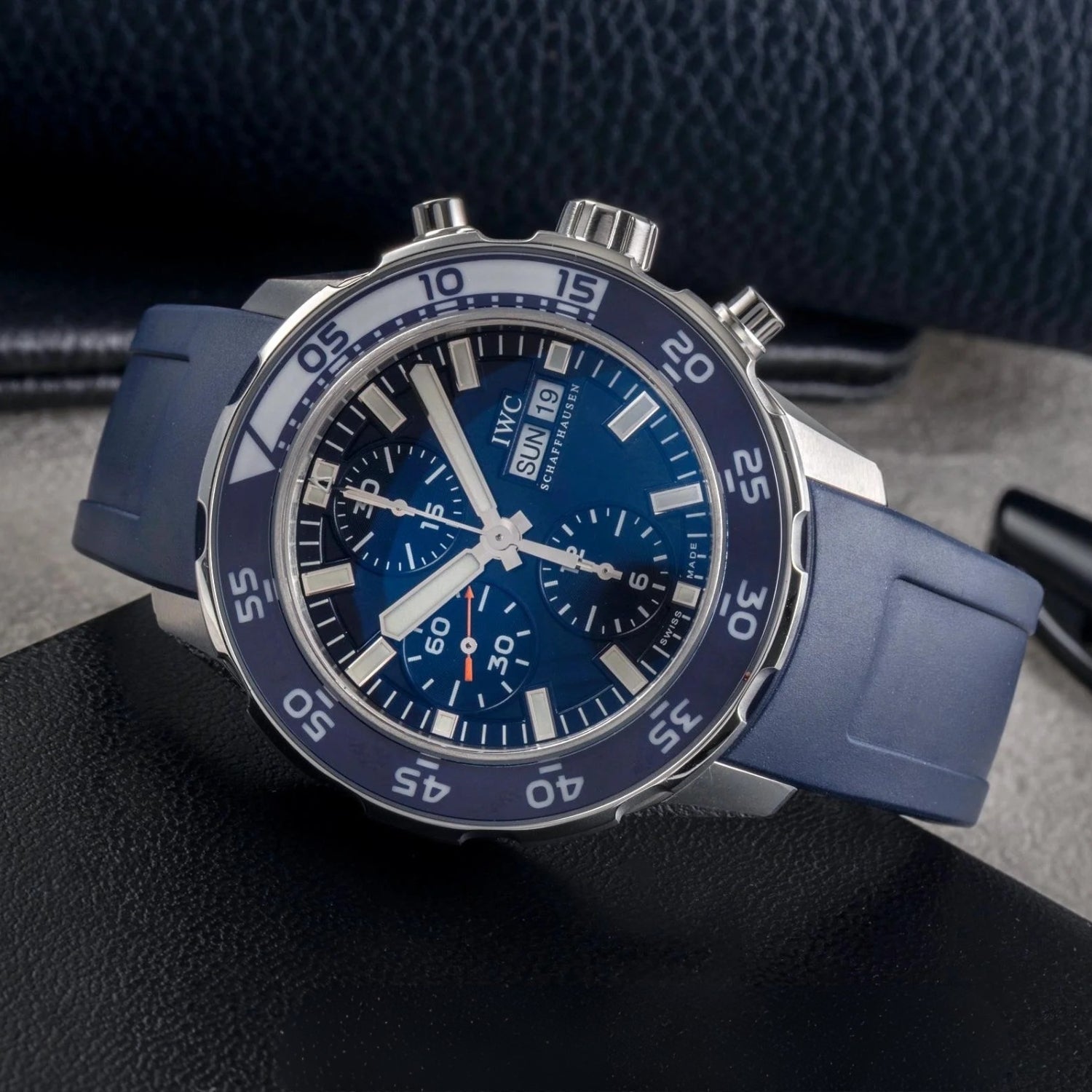 Rubber Strap - For IWC Aquatimer 2000 - Blue - Helvetus
