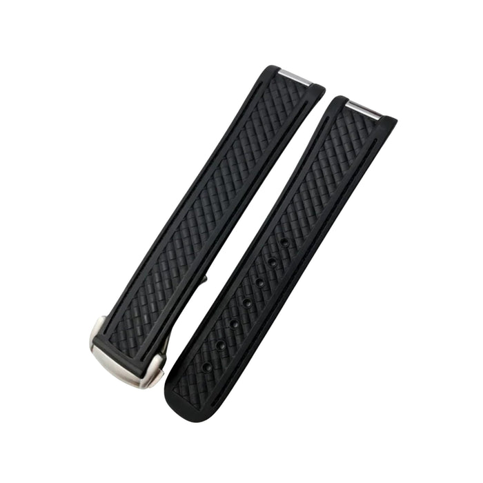 Rubber Strap - For Omega Seamaster Aqua Terra 300 / 150m - Full Black - Helvetus