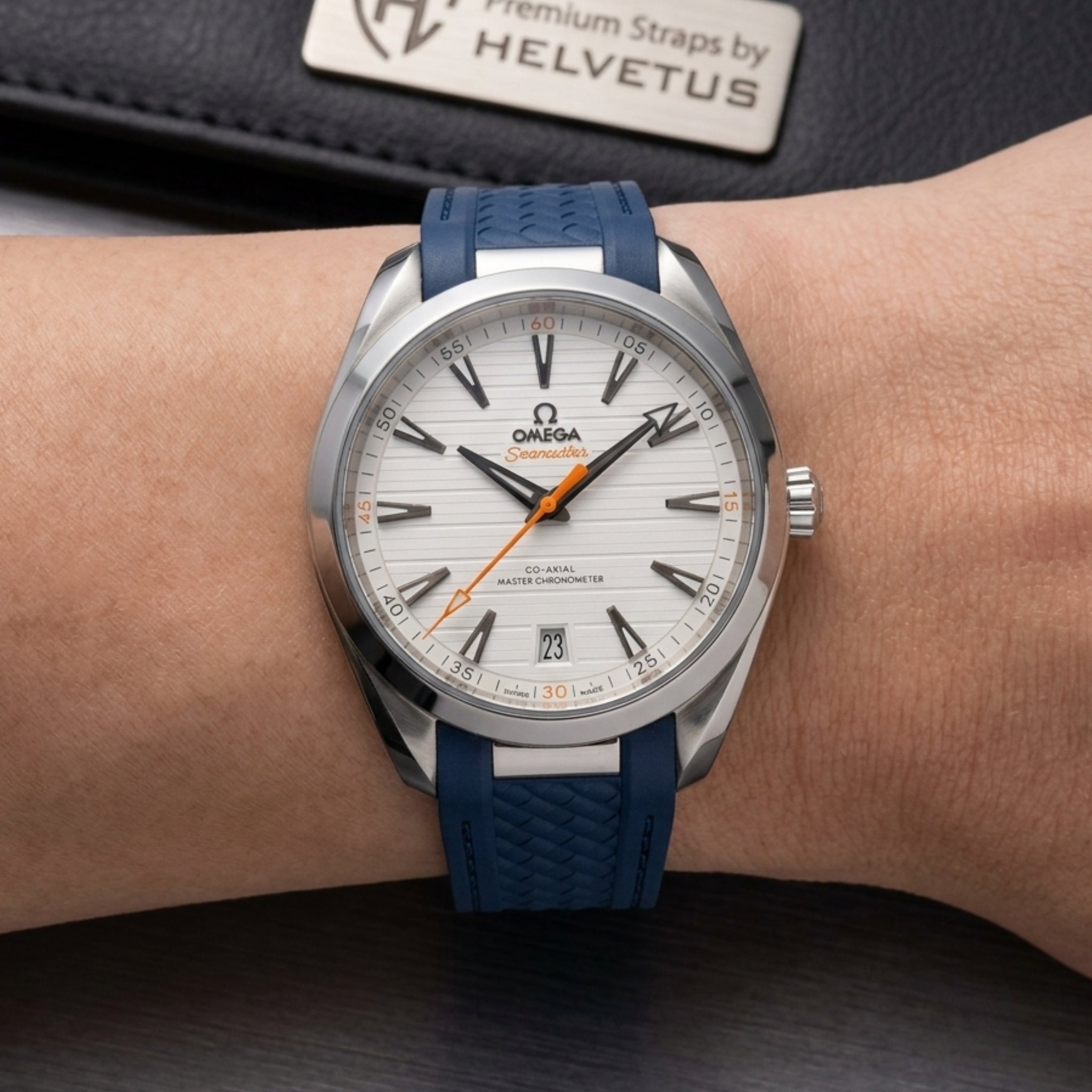 Rubber Strap - For Omega Seamaster Aqua Terra 300 / 150m - Full Blue - Helvetus