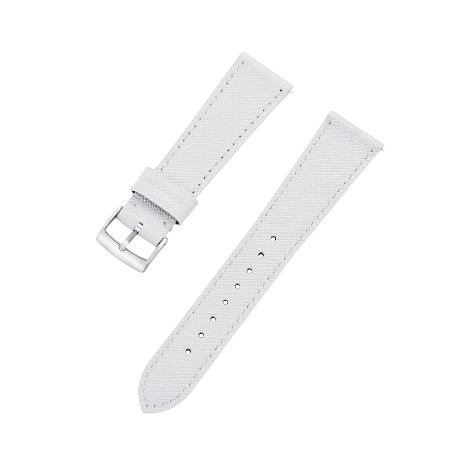 Bracelet en cuir - Blanc - Design classique